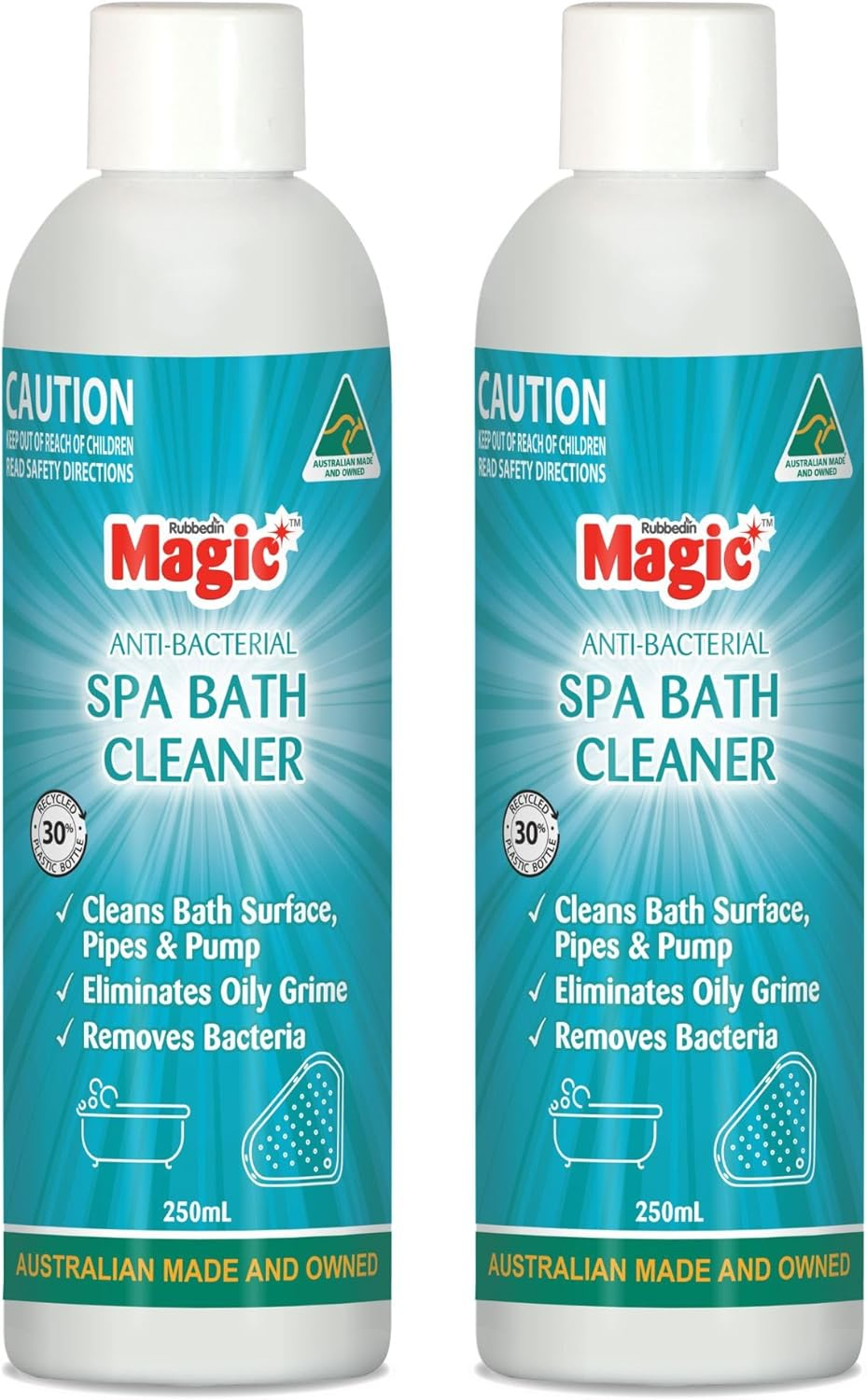 2 X Magic Spa Bath Cleaner 250Ml Effectively Cleans the Entire System Effective against Harmful Bacteria and Fungus and Is Biodegradable image number 1
