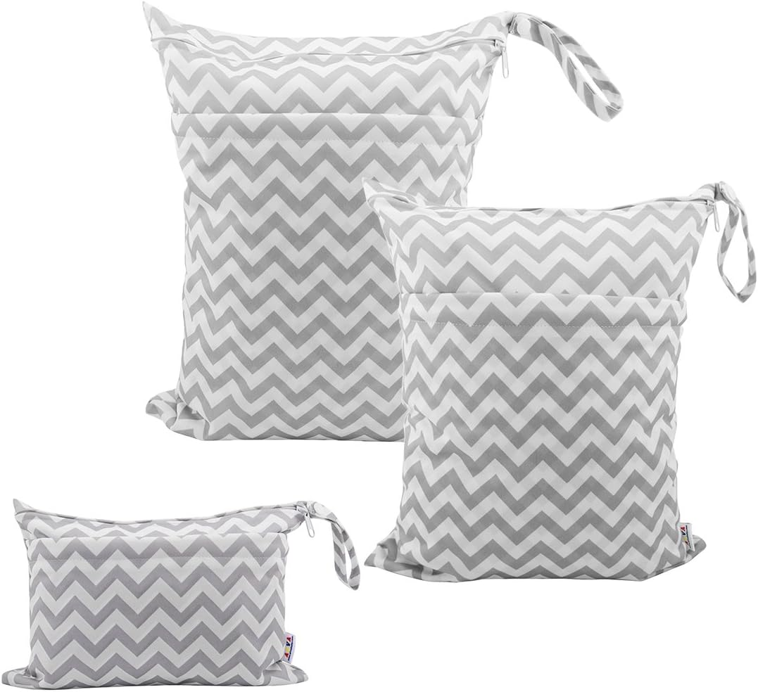 ALVABABY Diaper Wet Dry Bags/Travel Bags/Storage Bags/Cosmetic Bags/Handbags/Wash Bags Waterproof Reusable 3 PCS 3L-S33-AU image number 6