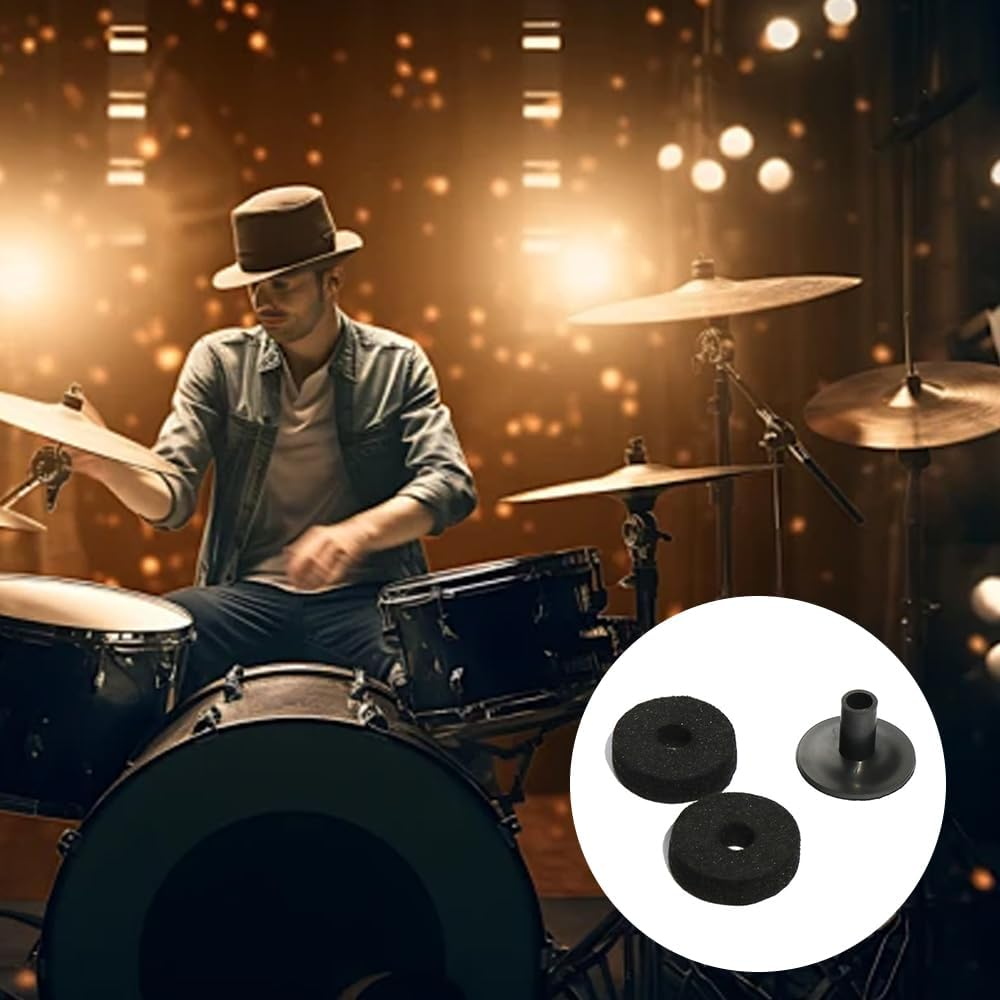 20PCS Black Standard Size Cymbal Sleeves and Felts Cymbal Felts Plastic Cymbal Sleeve Drum Accessories and Parts Cymbal Replacement Accessories,Drum Kit Cymbal Replacement Accessories image number 5