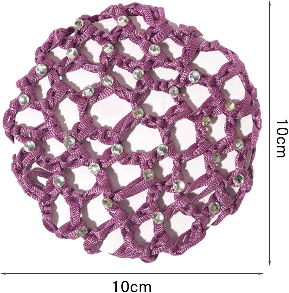 Zcbzbn Hair Nets 5 Piece Nets Ballet Hair Nets Hairstyles with Hair Nets Glitter Crystal Hair Nets Ballet Hair Nets for Girls Hair for Art Gymnastics Figure Skating Ballet image number 4