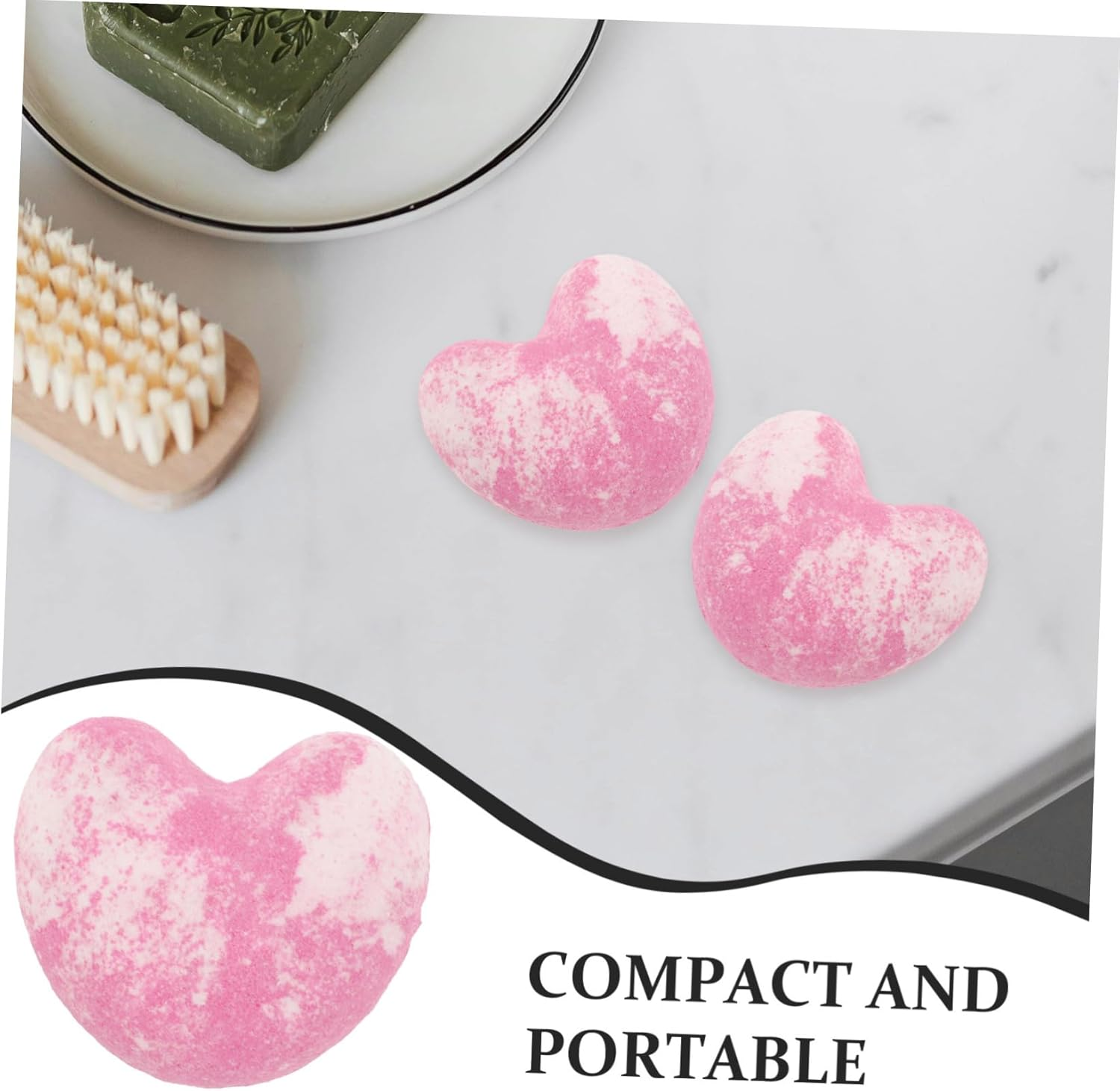Minkissy Heart Bath Salt Bomb Epsom Salts Aromatherapy Spa Shower Tablets for Valentine Day image number 3