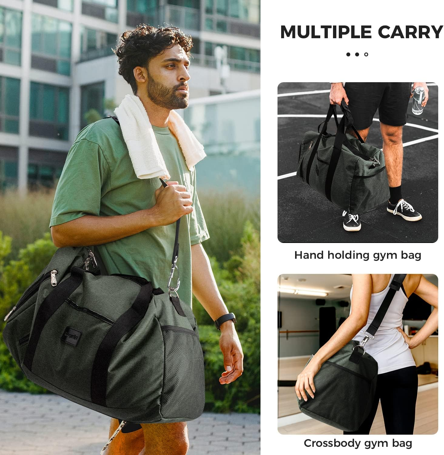 Sport Duffle Bag Sports Gym Bag with Shoes Compartment