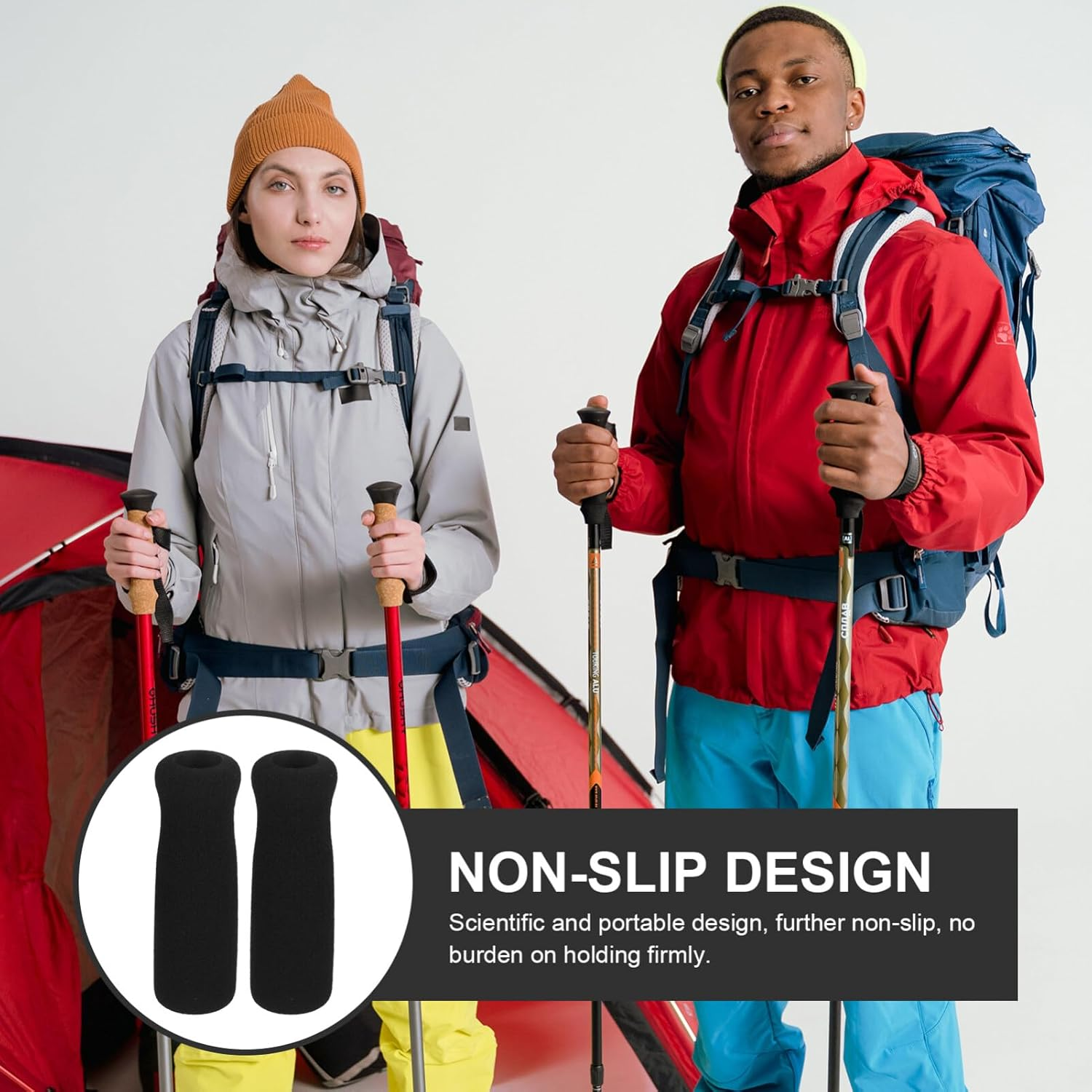 Kisangel Foam Handle Covers for Crutches and Walking Canes Nonslip Soft Sponge Grip Replacement for Comfortable Hand and Wrist Support Easy to Install for Elderly Mobility Aids image number 2