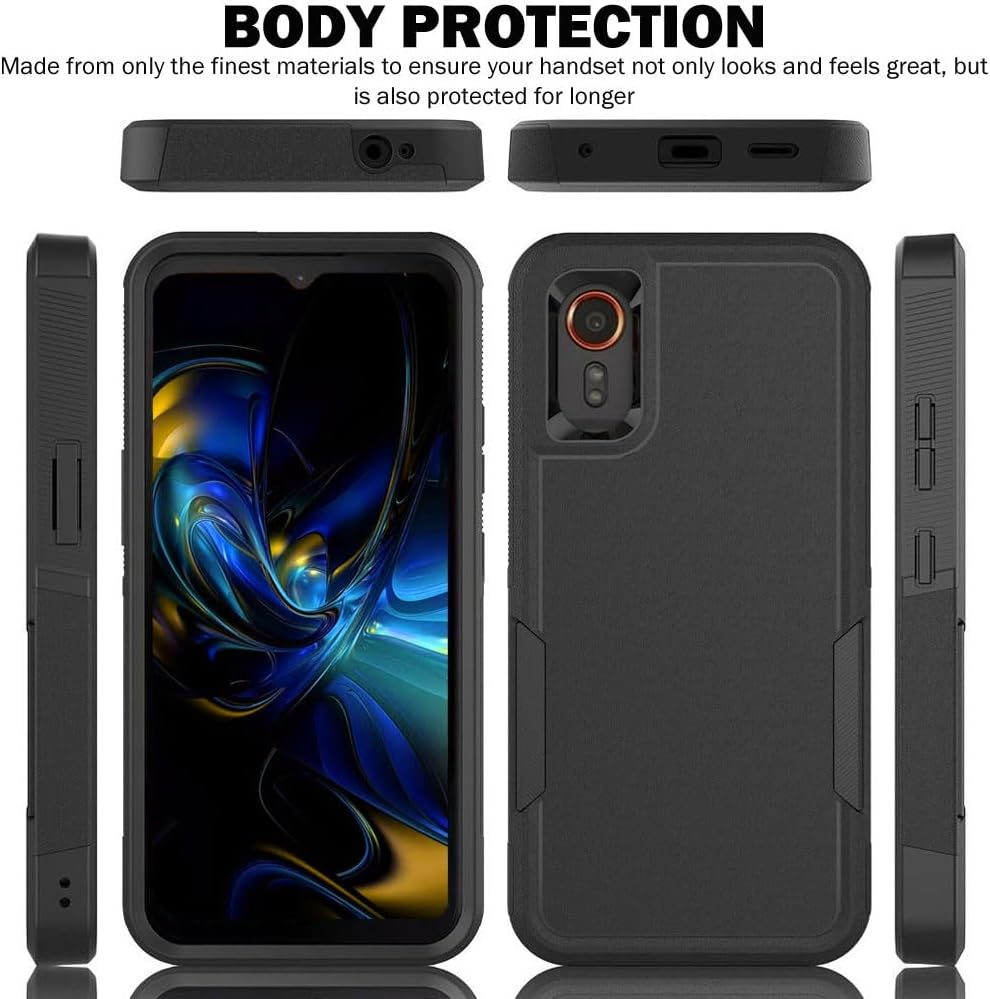 TECHGEAR Galaxy Xcover 7 Tough Armoured Case - Shockproof, Rugged, Sturdy [Heavy Duty Protection] [Non-Slip] 2-Layer Impact Phone Case Cover Designed for Samsung Galaxy Xcover 7 5G (Black) image number 6