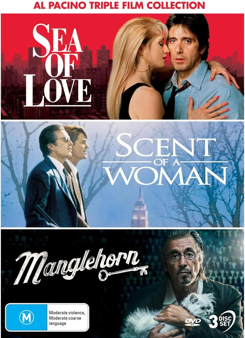 Sea of Love / Scent of a Woman / Manglehorn | Al Pacino Triple Film Collection DVD