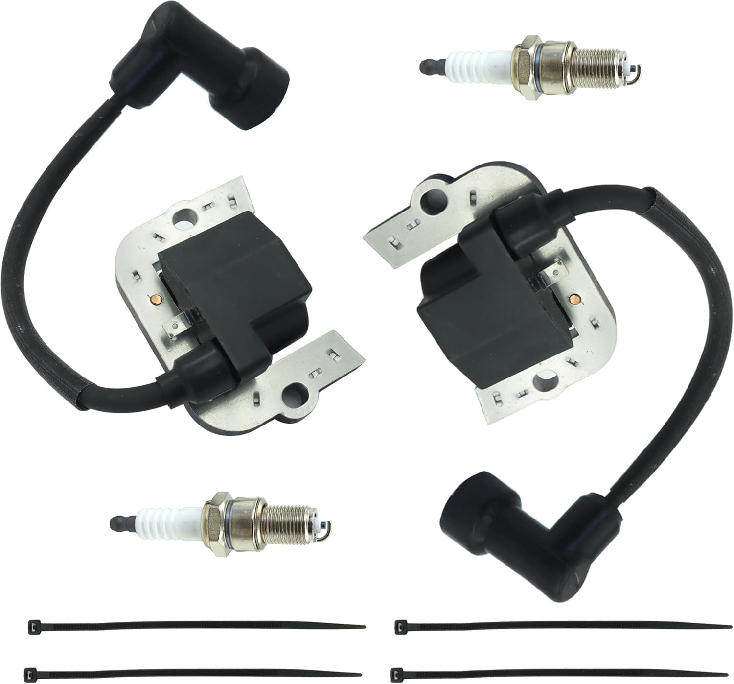 2 Pack of 139-0720 136-7883 Ignition Coil Module Compatible with Toro Timecutter Exmark Series Riding Lawn Mowers with Spark Plug Replace # 127-9216