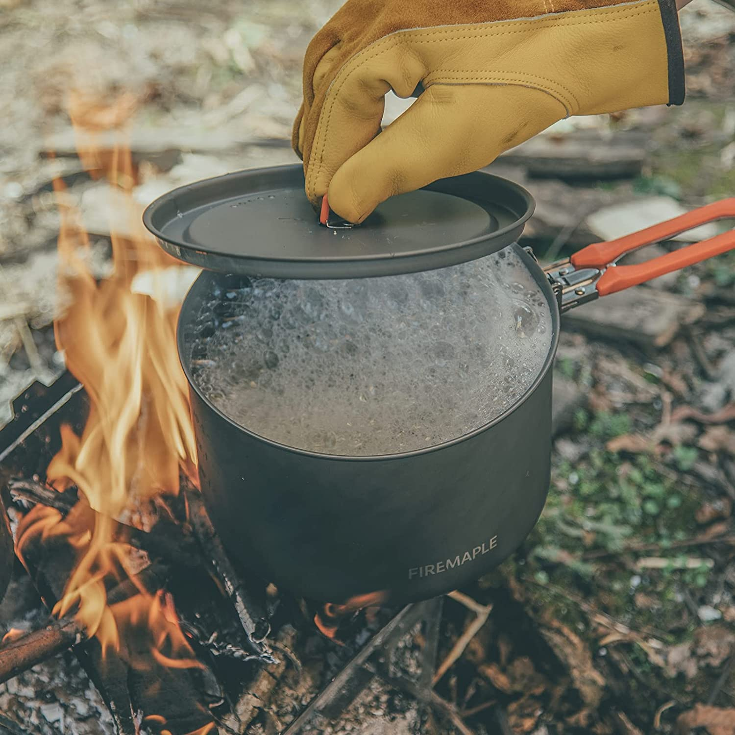 Fire-Maple Feast Series Camping Cookware Set | Outdoor Cooking Set with Pot, Kettle, Pan, Bowls and Spatula | Premium Construction | Ideal Mess Kit for Backpacking, Hiking, Car Camping and Emergency Use image number 6