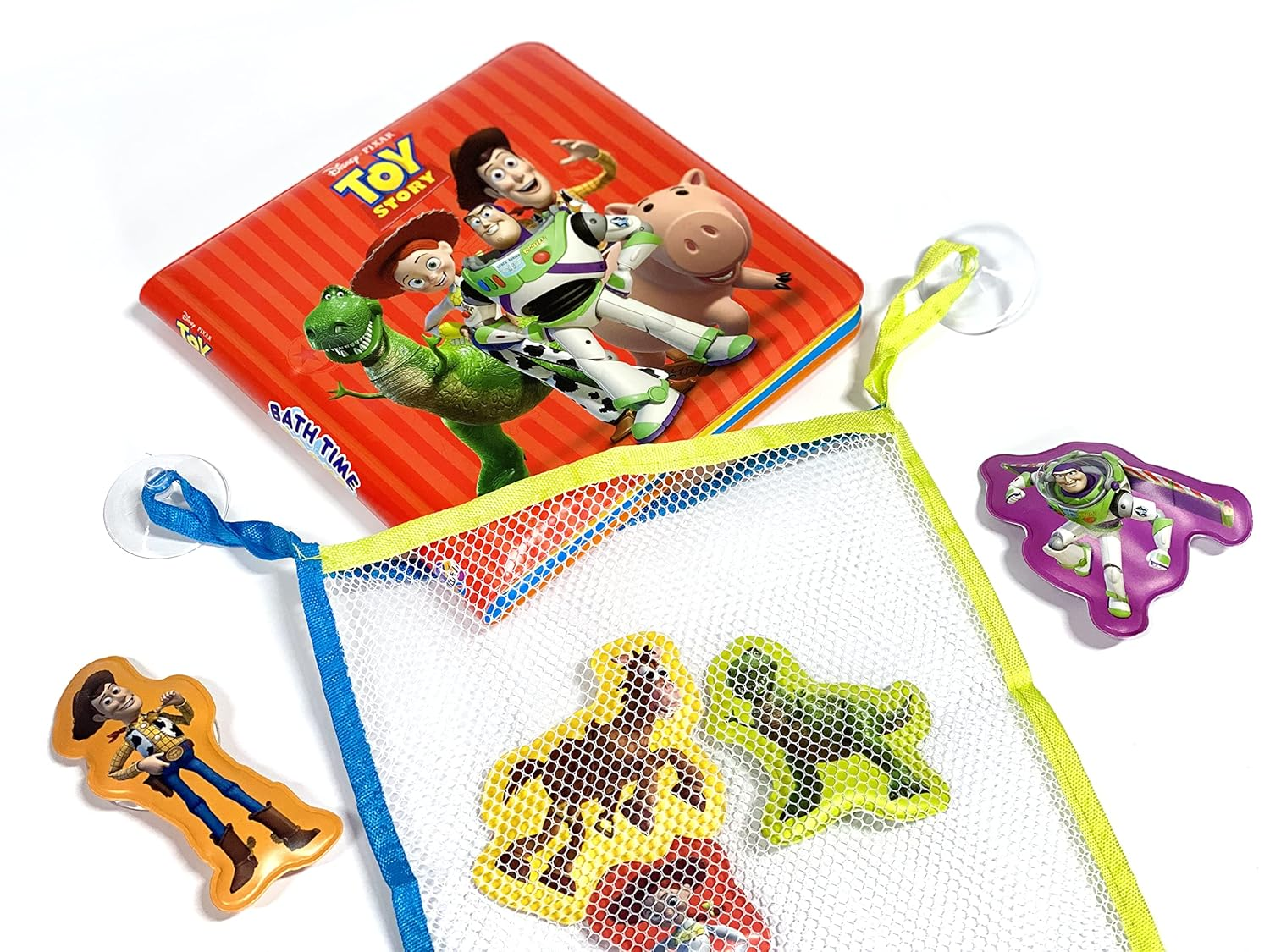 Disney / Pixar Toy Story Bath Time Books - Activity Books for Kids, Bath Book, 6 Padded Suction Cups, 1 Mesh Bag: with Suction Cups and Mesh Bag image number 2