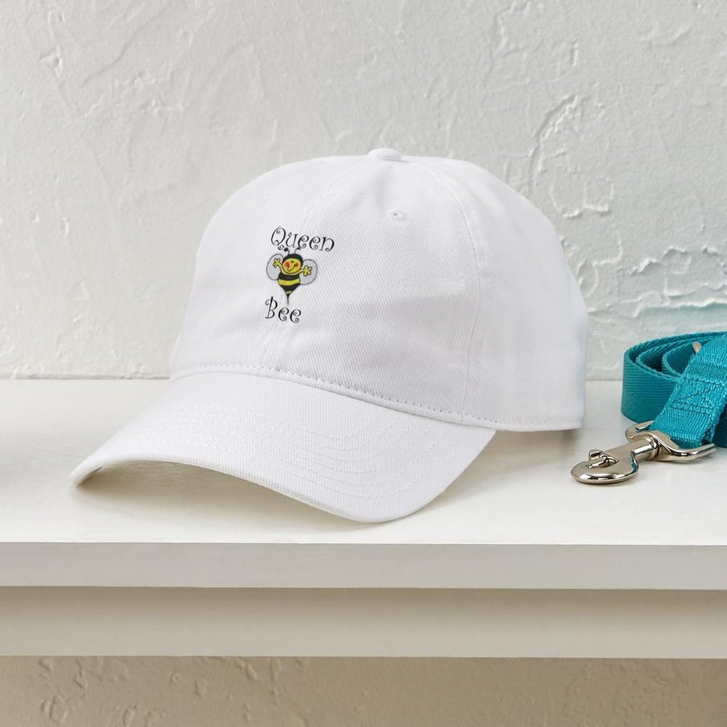 Cafepress Queen Bee Cap Adjustable Baseball Cap - White image number 4