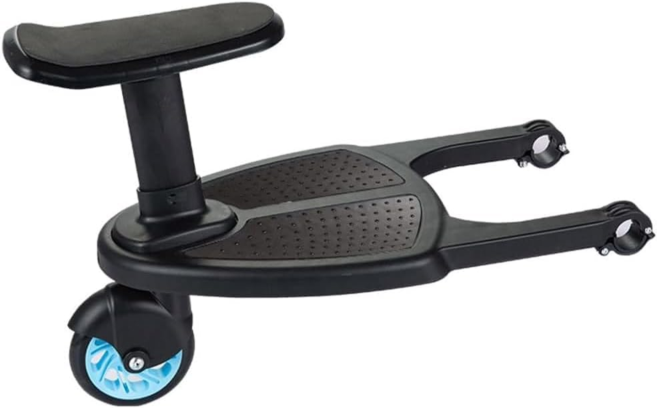 2-In-1 Stroller Board, Buggy Board with Seat, Stroller Attachment for Toddler to Ride, Sit and Stand, Wheeled Board Stroller Pedal, Fits Most Strollers, Holds up to 25Kg image number 5
