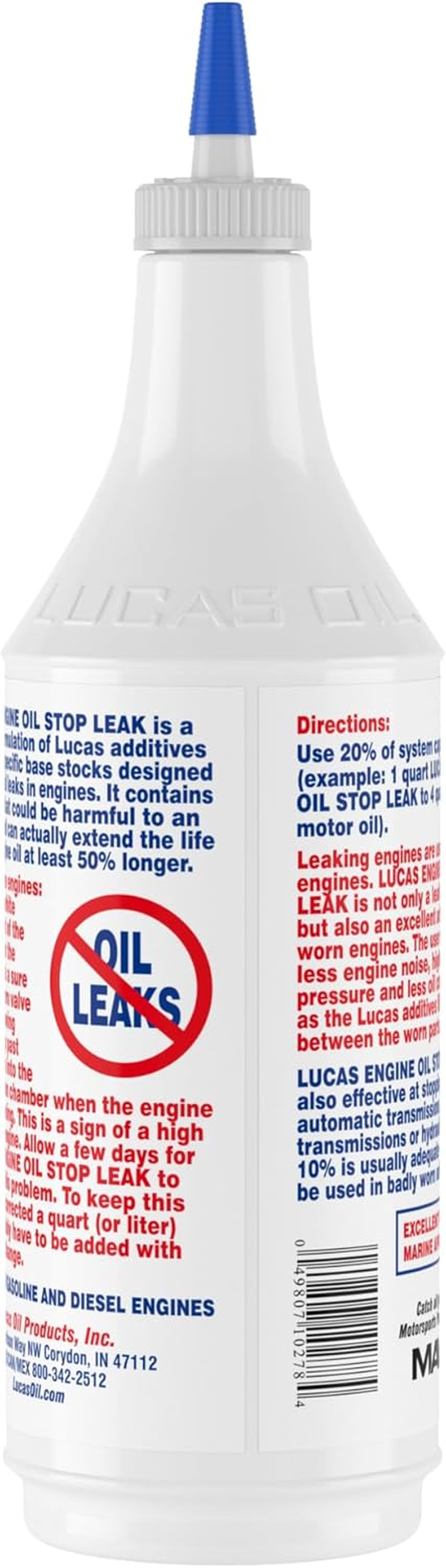 Lucas Oil 10278 Engine Oil Stop Leak- 1 Quart (946Mls) image number 6