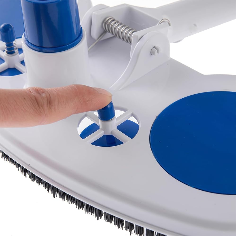 Swimming Pool Suction Head, Plastic Cleaning Supplies, Oval Shaped Suction Brushes for Gaming Consoles, Suitable for Wading Sports, Efficient Cleaning and Easy Removal of Stains (Blue and White) image number 1