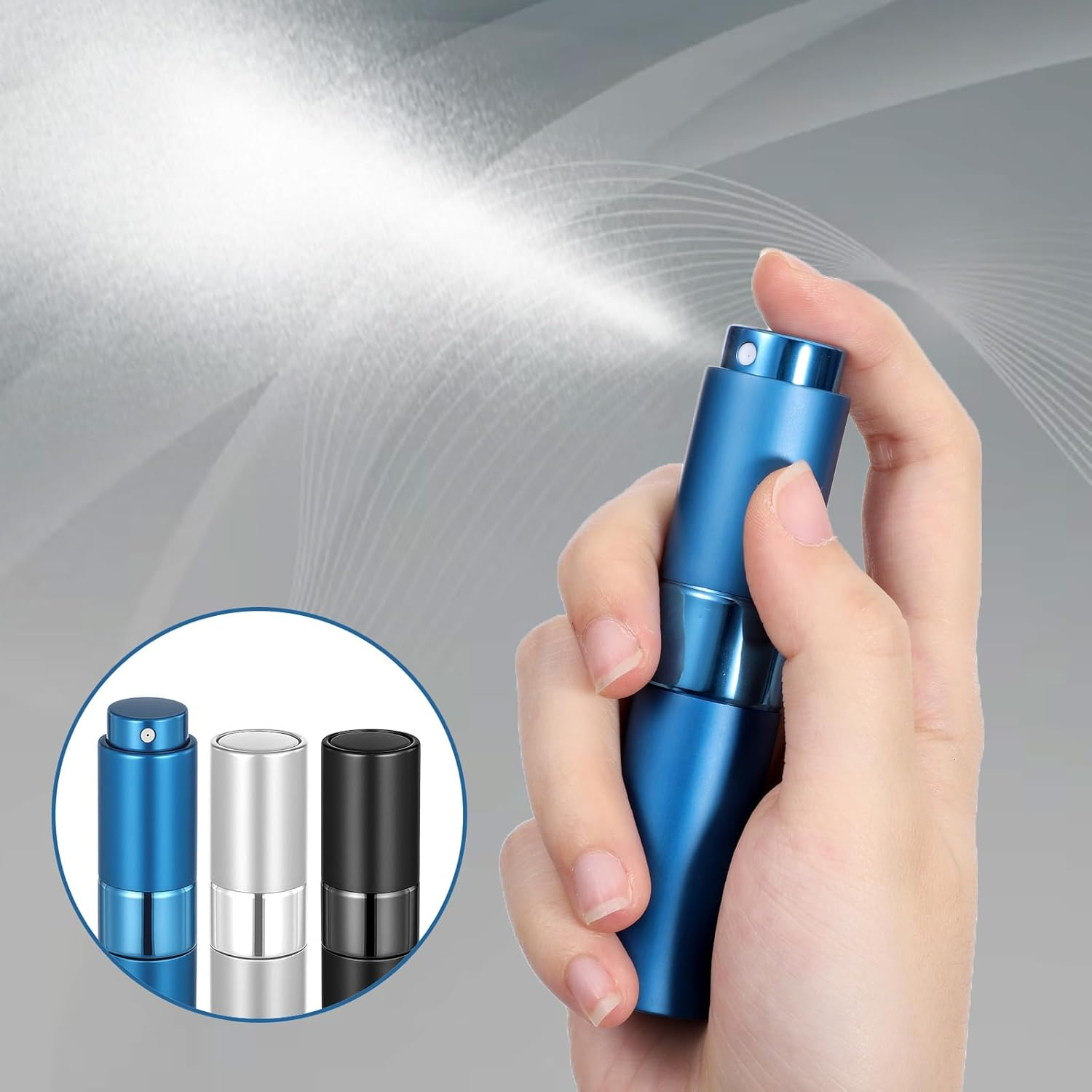 3 Pcs Travel Perfume Atomizer Refillable Mini Portable Sprayer Bottle Empty with Plastic Spring Dropper and Pump Head Dispensers and Metal Funnels for Women Men image number 3