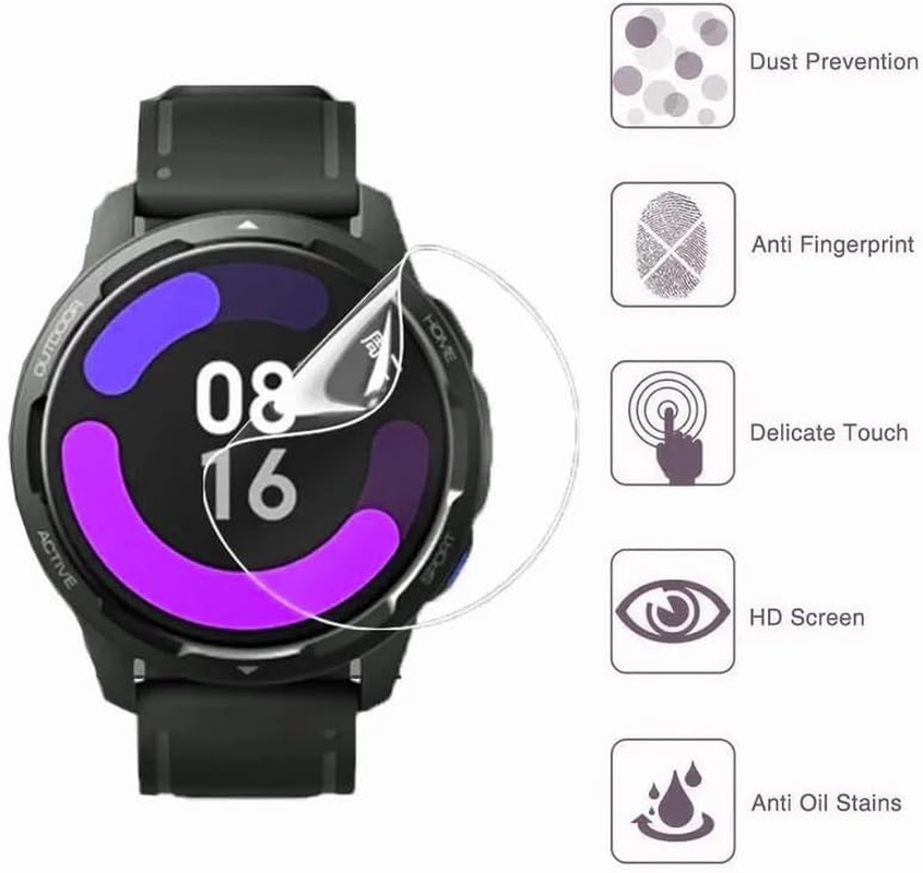 Nvskvd Screen Protector for Garmin Venu 2, Pack of 6 Hydrogel Film Clear HD Soft TPU Screen Protector TPU Hydrogel Film image number 3