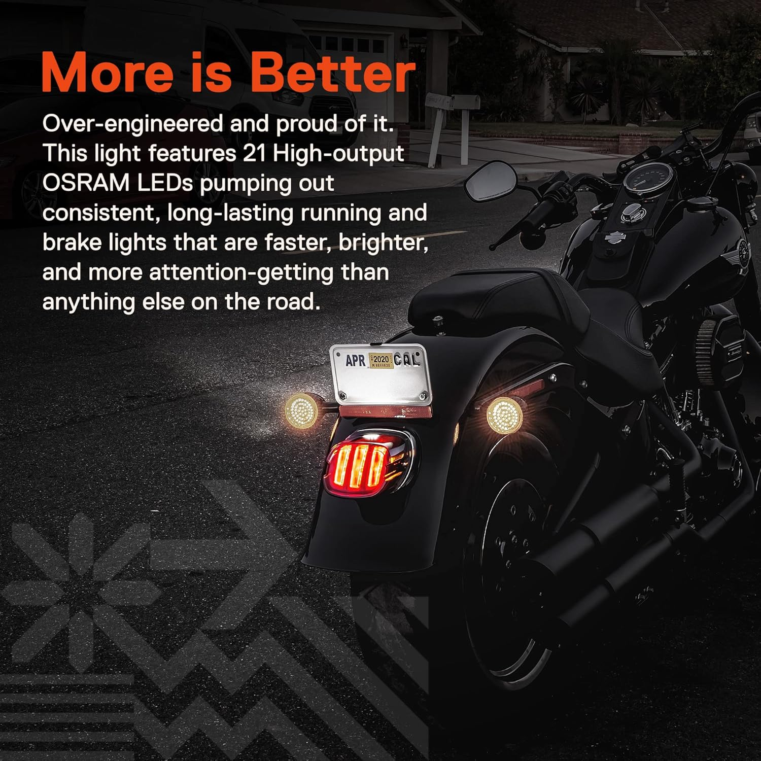 TRUE MODS LED Brake Tail Light for Harley Davidson [DOT Approved] [Claw-Design] [Plug-N-Play], License Taillight for Harley Sportster Dyna Fatboy Road King Glide Electra Heritage image number 1