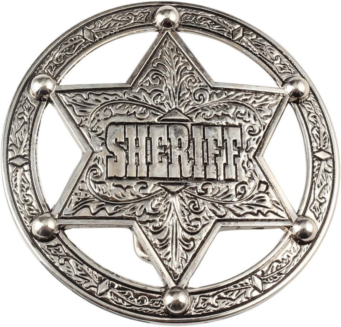 Western Belt Buckles for Men Women, American Air Force Sheriff Cowboy Belt Buckle Gifts for Christmas Birthday Halloween image number 2