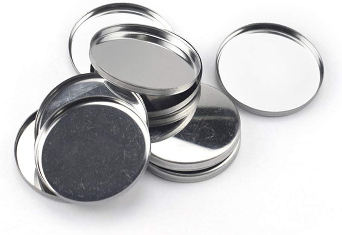 20 Pieces Empty round Metal Tin Palette Pans round Metal Pans Cosmetic Eyeshadow Pans for Eyeshadow Palette Magnetic Makeup Palette, 36Mm Diameter 3.5Mm Height image number 4