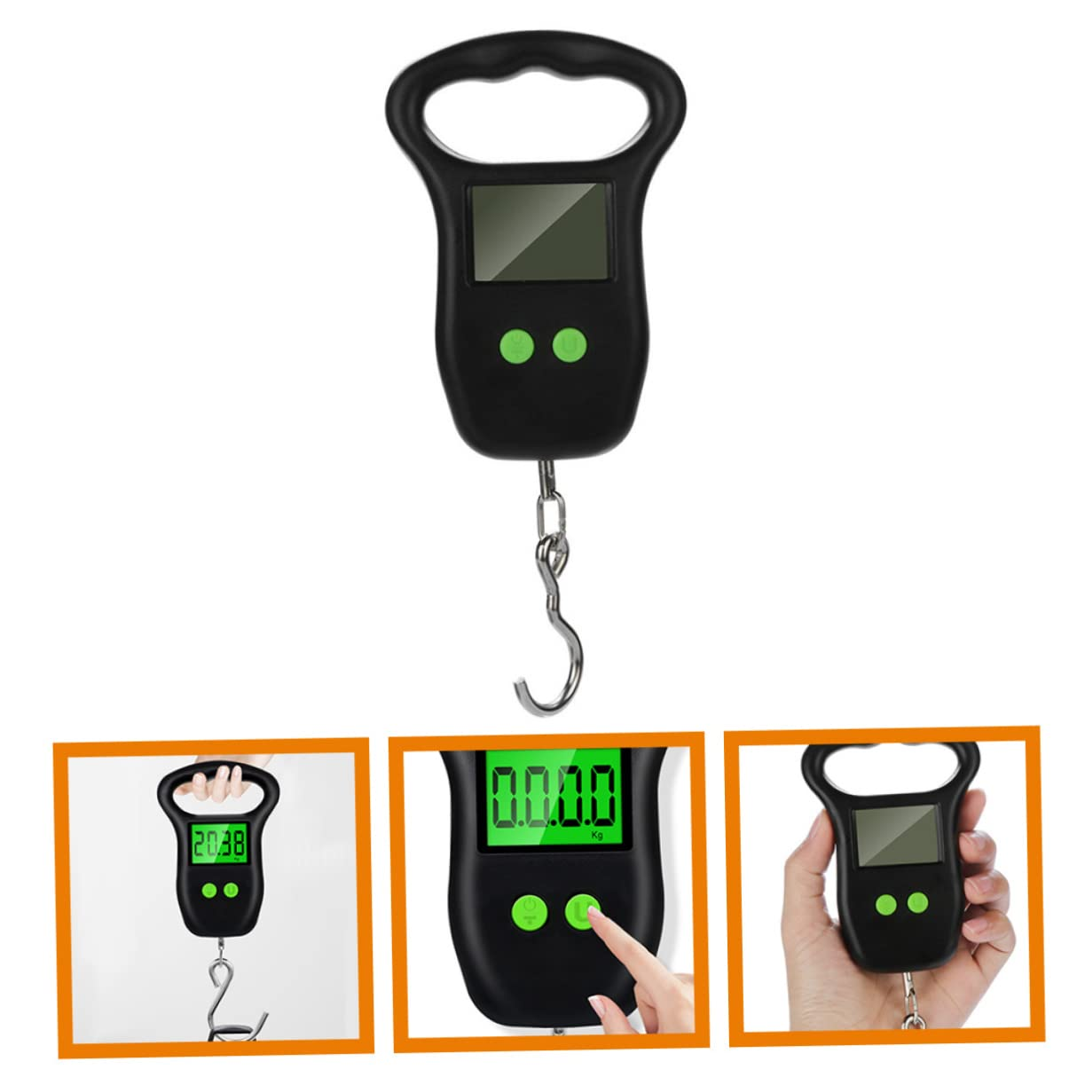 LAPYAPPE Portable Luggage Scale with Hook, 50Kg High Precision Hanging LCD Screen Handheld Travel Suitcase Scale for Weighing Bags and Fishing Gear image number 1
