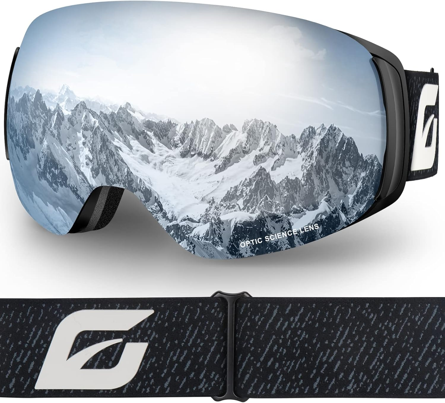 Emsina A1 Ski Goggles Men Women. Anti-Fog/Scratch 100% Uv400-Magnetic Lens-Snowboard Snow Goggles Men Women Adult & Junior