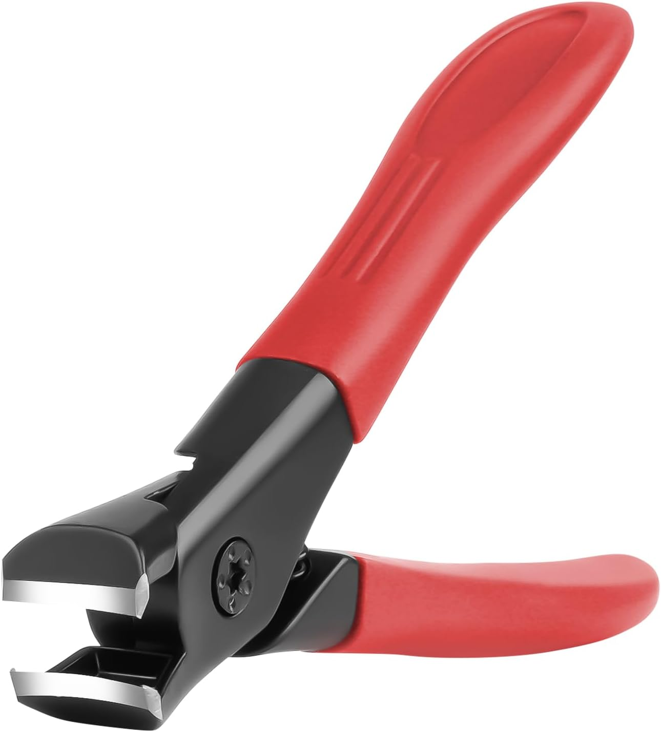 LOPHE Nail Clippers for Thick Nails Large Nail Clipper Sharp Nail Clipper Premium Steel Nail Scissors with Collection Tray for Women Men Senior for Toenails and Finger Nails, Rubber Red