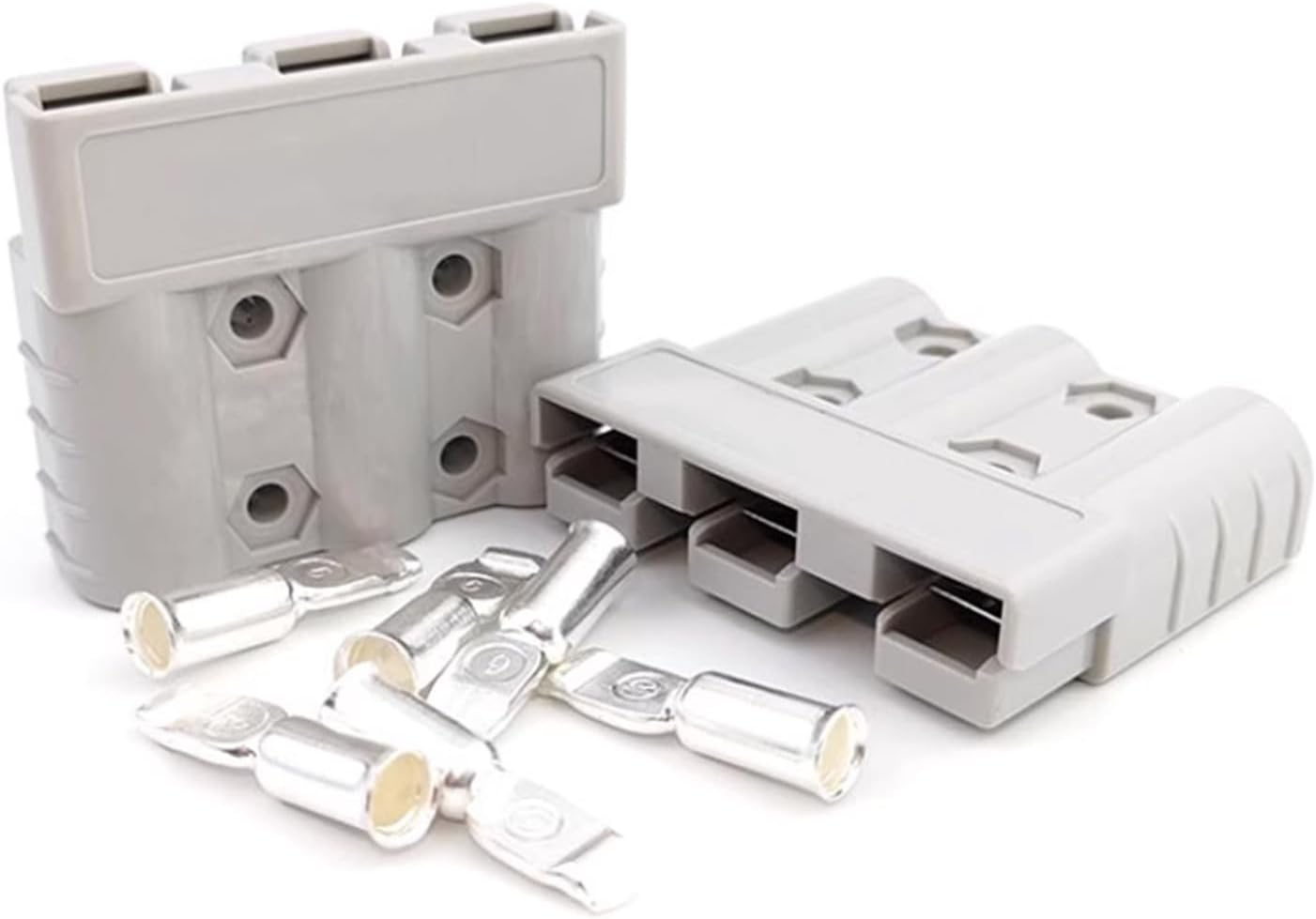 Anderson Style 3-Pin 3-Pole Battery Connector, 50 Amp 6AWG Quick Connect/Disconnect for DC-DC Chargers, Solar Panels, Trailers, 4WD, Caravans (2 Pcs) image number 5