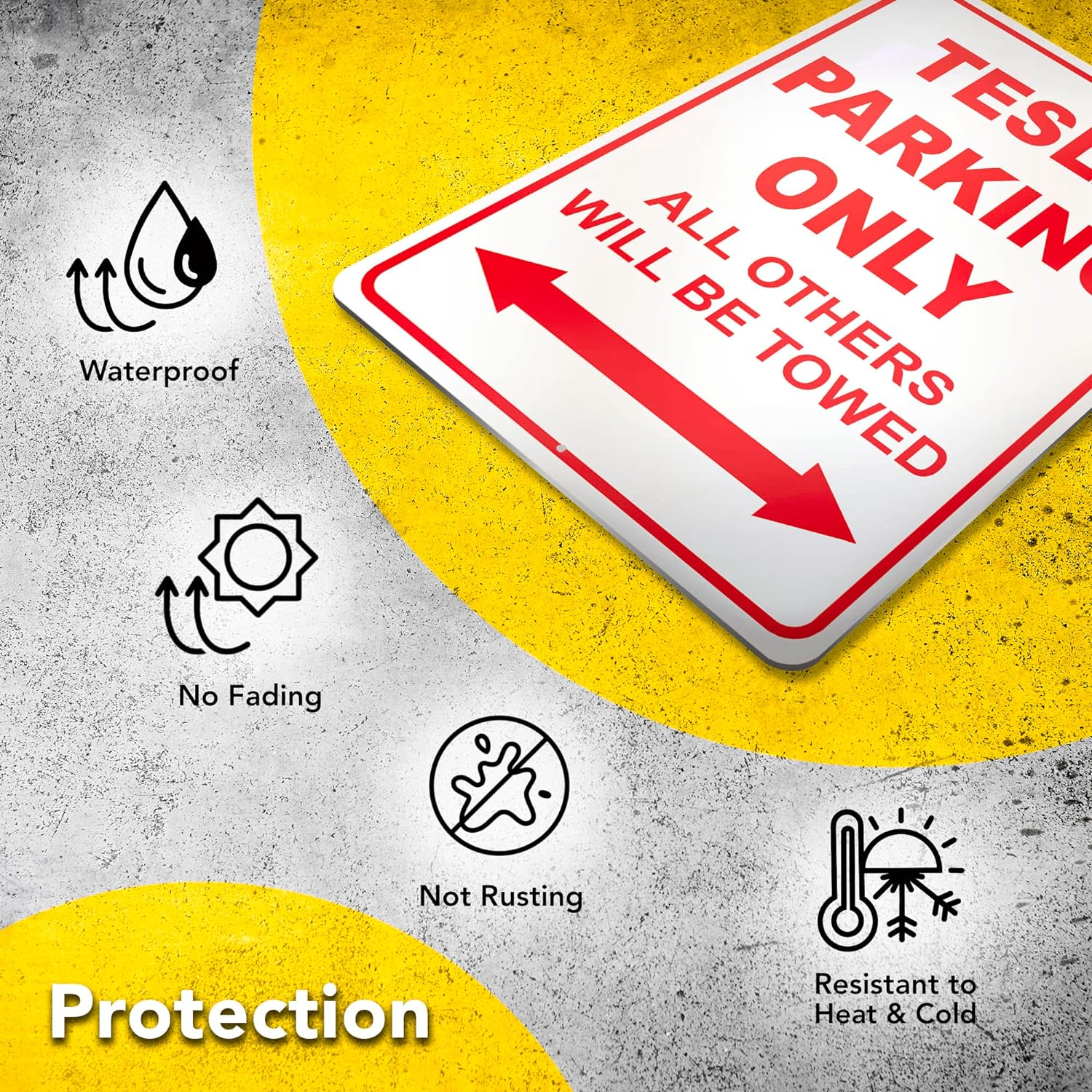 Tesla Parking Only Sign - 8X12 Aluminum Tesla Garage Signs image number 2