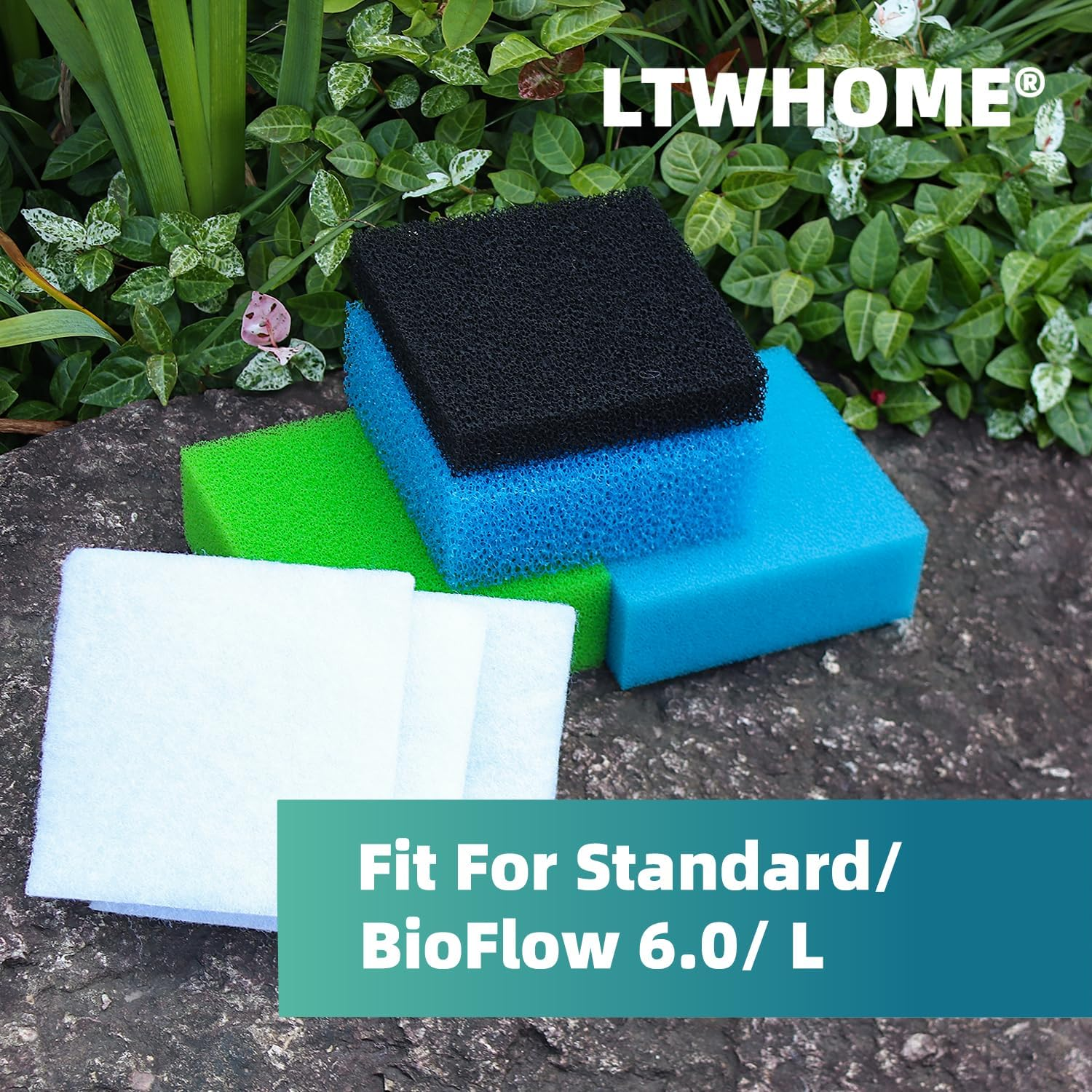 LTWHOME Value Pack of Fine Filters, Carbon Filters, Coarse Filters, Nitrate Filters and Poly Filters Set Fit for Juwel Standard/Bioflow 6.0/ L (Pack of 68) image number 3