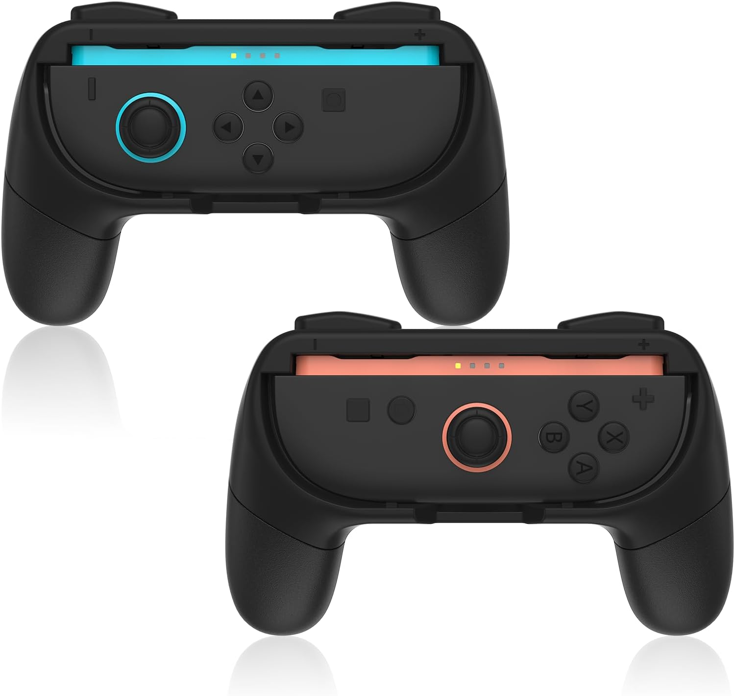 JOWILIN Joy-Con Grips for Nintendo Switch 2 (2025), 2 Pack Ergonomic Handle Joystick Kit Accessory, Comfortable & Anti-Slip Game Controller Kit for Nintendo Switch 2 Joycon Controller (Black)