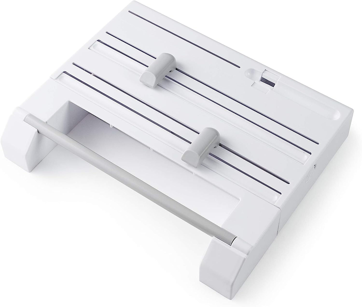 6 in 1 Kitchen Cling Film Foil Dispenser Paper Towel Holder Sause Bottle Storage (Grey) image number 5