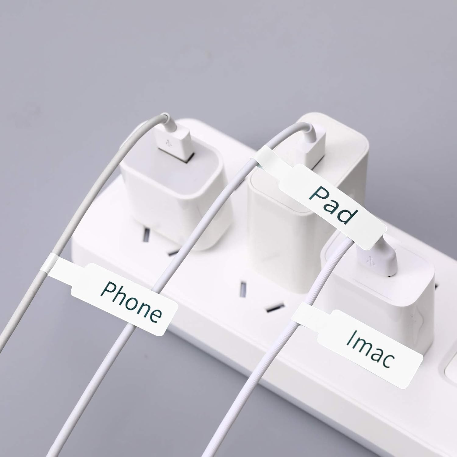 NIIMBOT Cable Label Maker Tape (0.49" X 4.29") Printer Sticker Paper with Self-Adhesive for D11/D110/D101/H1S Label Maker,1 Roll of 65 (White) - White image number 6