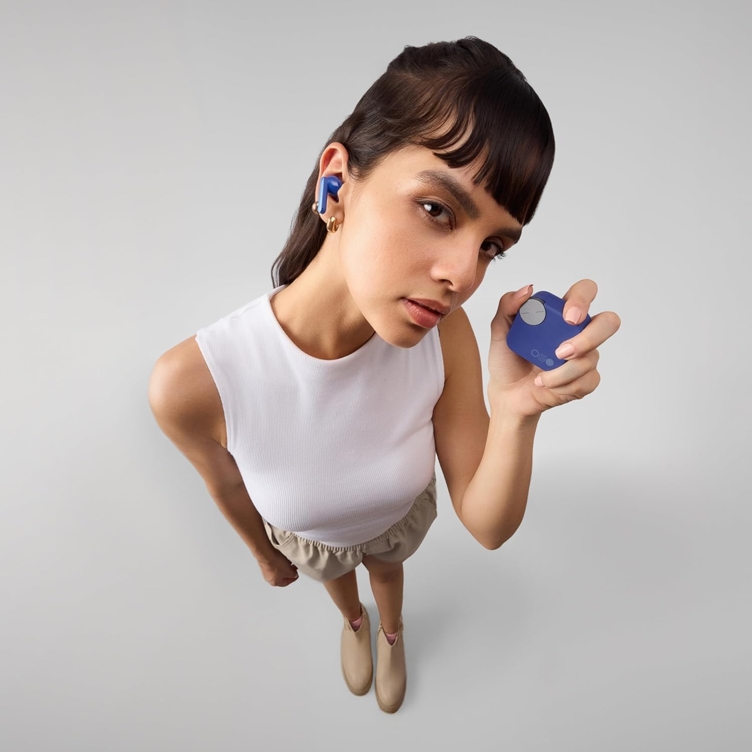 CMF by Nothing Buds Pro 2 Wireless Earbuds, Hi-Res Audio with LDAC, 50 Db Hybrid Noise Cancellation Earphones, Ultra Bass Technology, Bluetooth 5.3, 6 HD Mics Headphones, Blue - Lightgrey image number 4