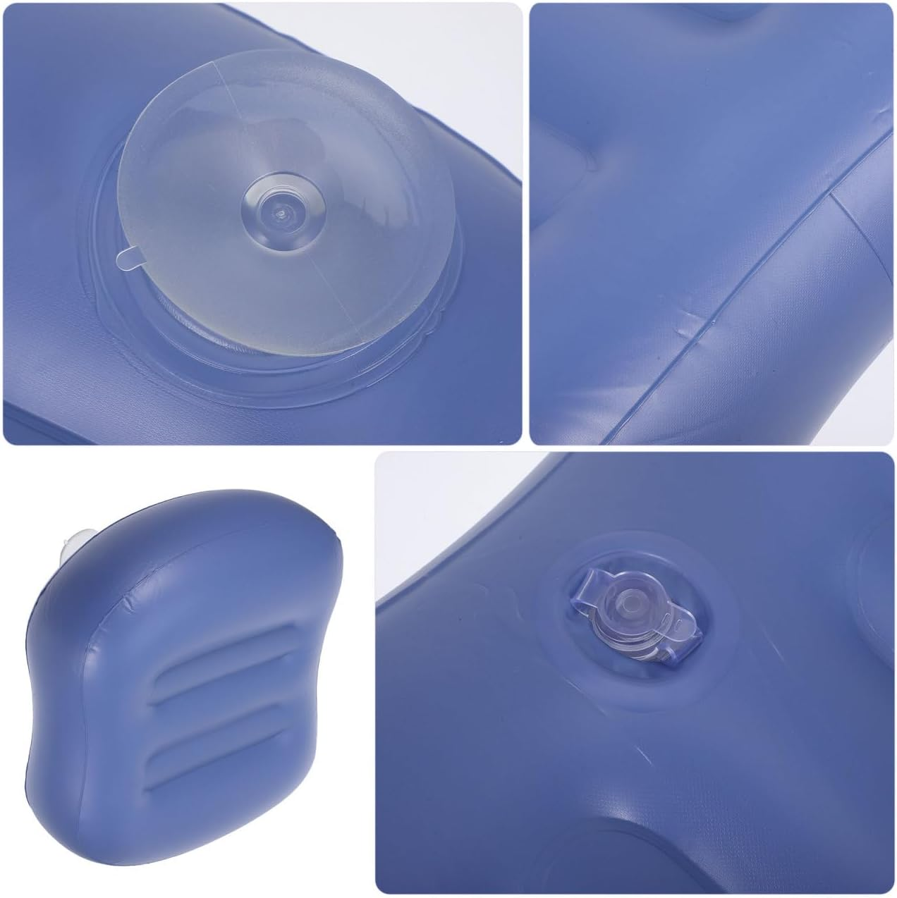 Ipetboom Bathtub Cushion Pillow - 1Pc Inflatable Tub Suction Pillow for Hot Tub Comfortable Headrest Portable Bath Relaxing Spa Seat Pad - 43X38X13Cm image number 6