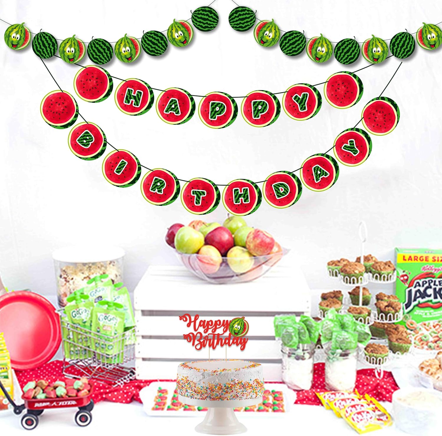 Watermelon Theme Birthday Party Supplies | Juicy Summer-Inspired Decorations for Kids, Picnics & Outdoor Celebrations image number 4