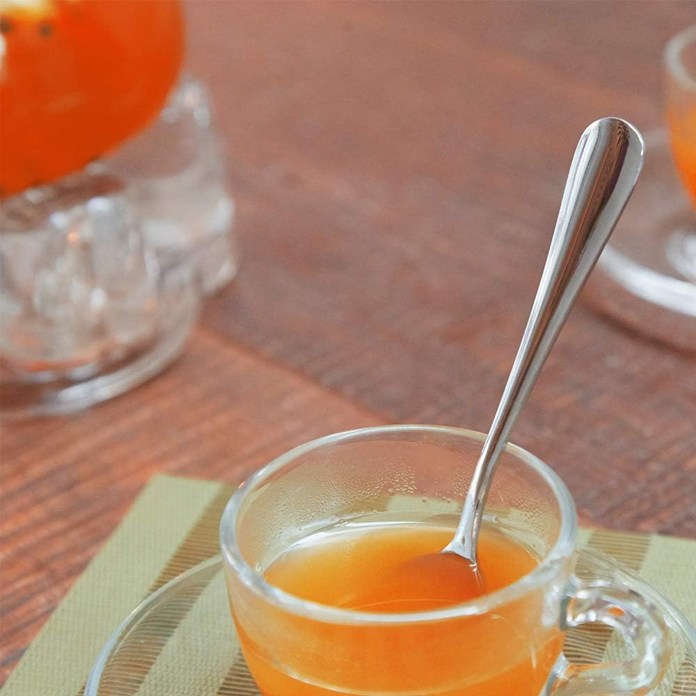 Snamonkia Small Appetizer Forks and Demitasse Spoons Stainless Steel Set of 12, 5.4 Inches, Salad Dessert Coffee Cocktail Espresso Flatware, 6+6 image number 6