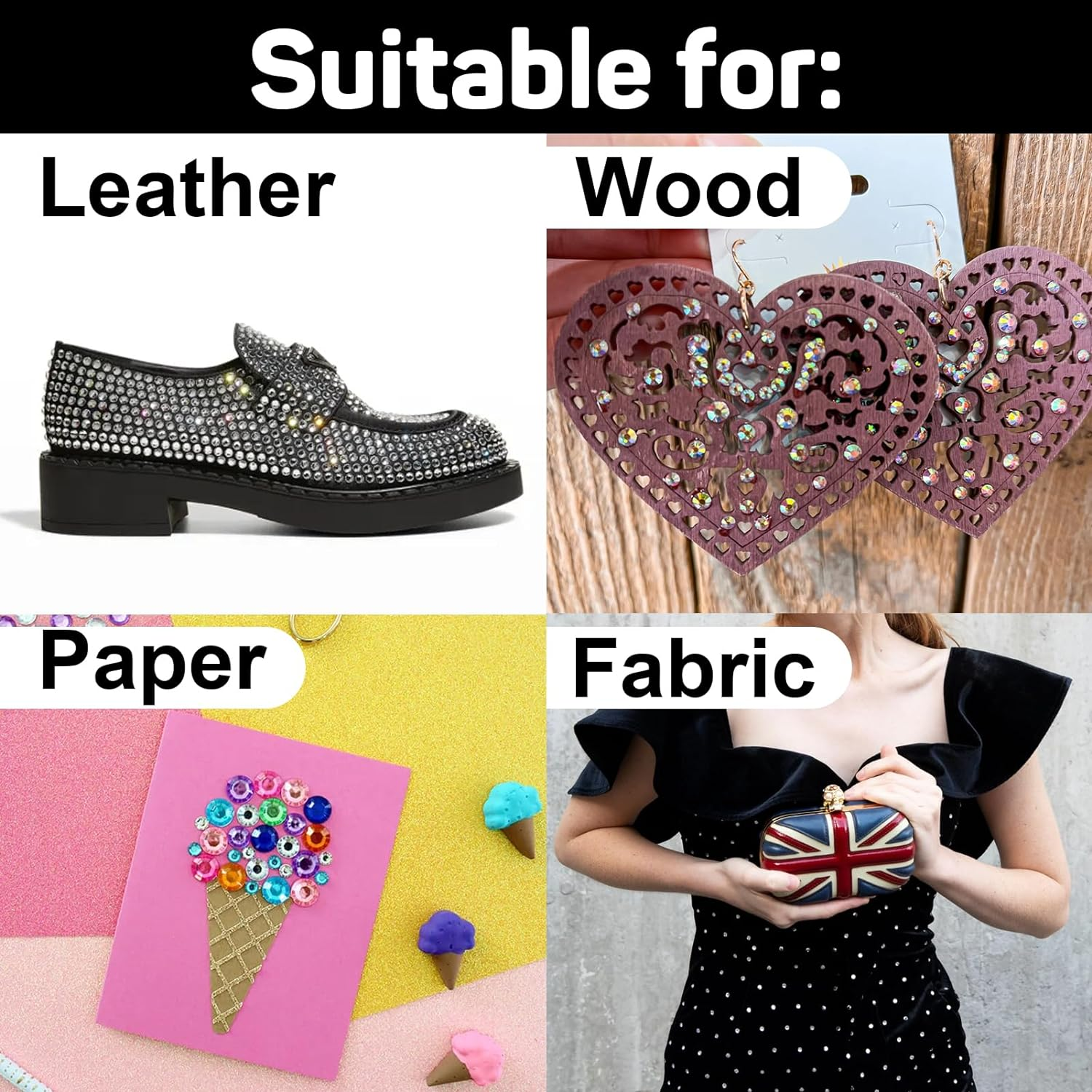 Hotfix Applicator, Hot Fix Rhinestones Setter Applicator Tool, Bedazzle Kit with Rhinestones,3 Boxes Ab,Rainbow,Clear,Color Rhinestones, Including Tips, Tweezers, Pencil, Tray, SS10,SS16,SS20, 4360Pcs image number 3