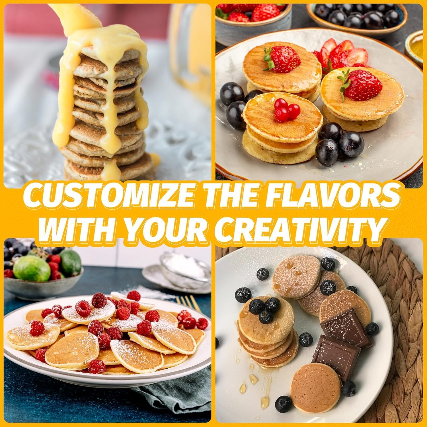 Electric Mini Pancake Maker Machine, 7-Cavity Non-Stick Electric Griddle, for Home Kitchen image number 4