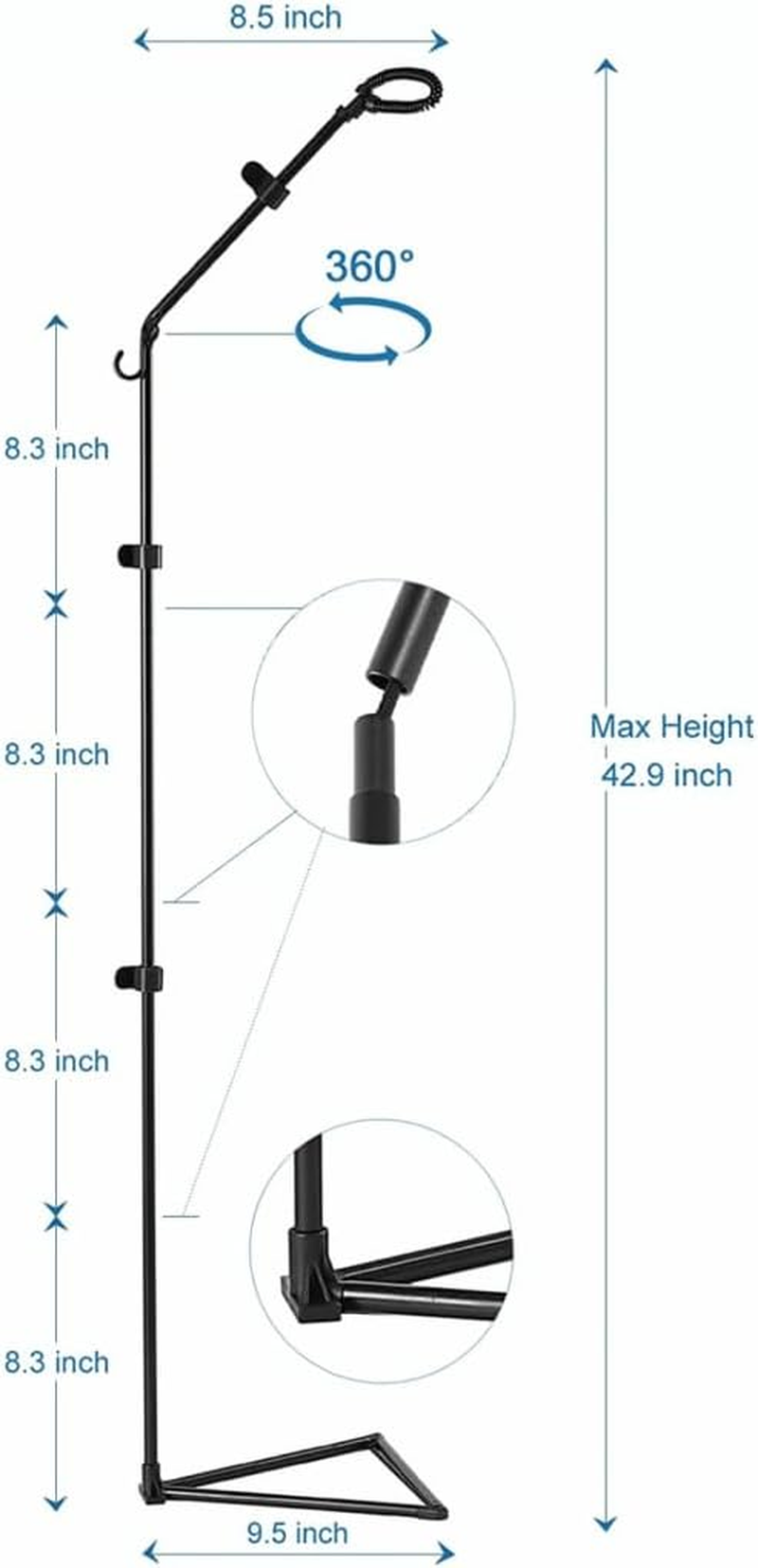 CPAP Hose Holder &ndash; Foldable, Adjustable Hose Hanger for Tangle-Free Sleep &ndash; Portable CPAP Accessory for Comfortable, Uninterrupted Nights image number 4