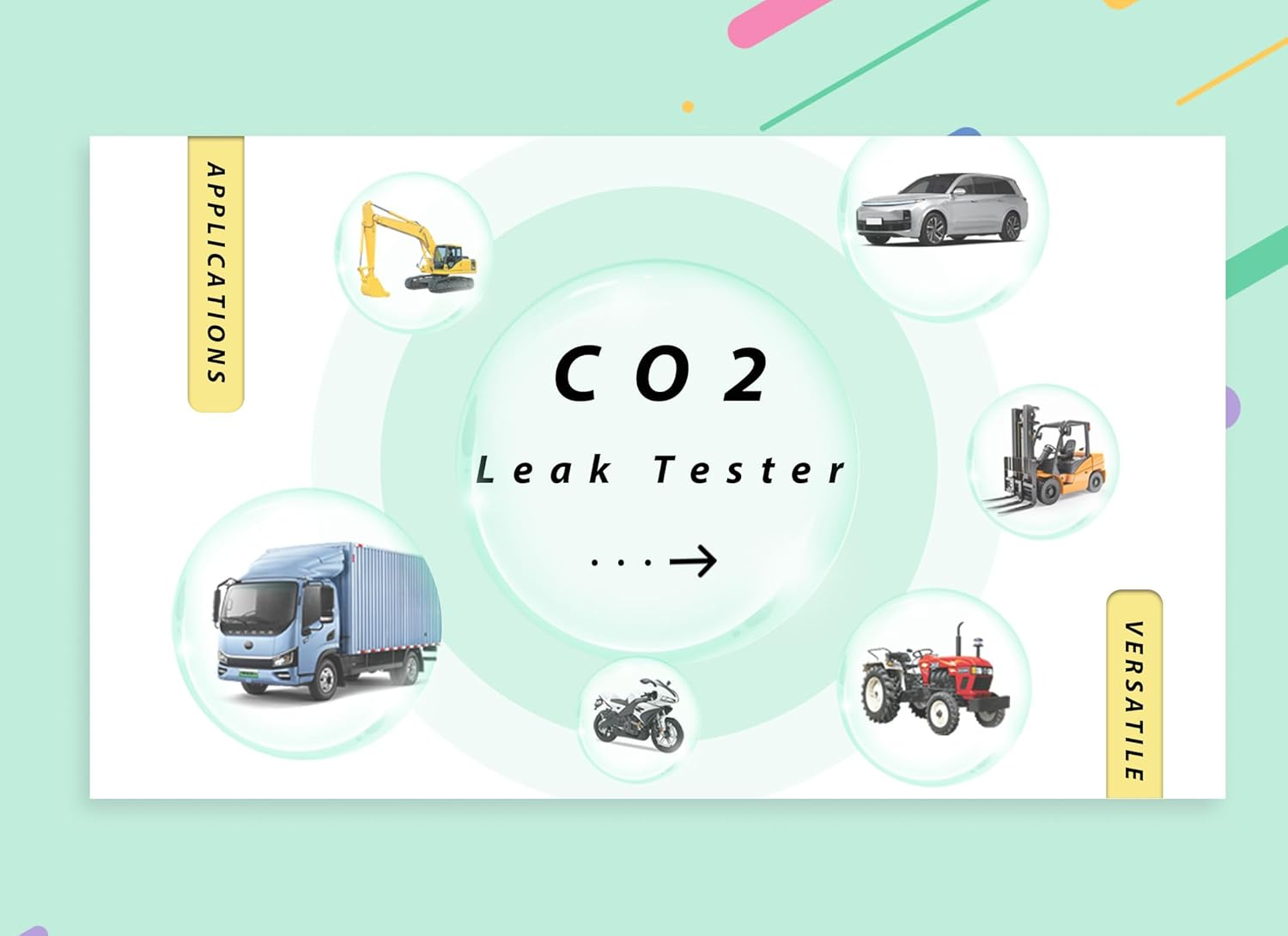 8PCS Combustion Leak Tester Kit, CO2 Leak Detector, Professional Combustion Leak Test Kit, Use of Conical Plugs, Suitable for Cars, Trucks, Road Tractors image number 1