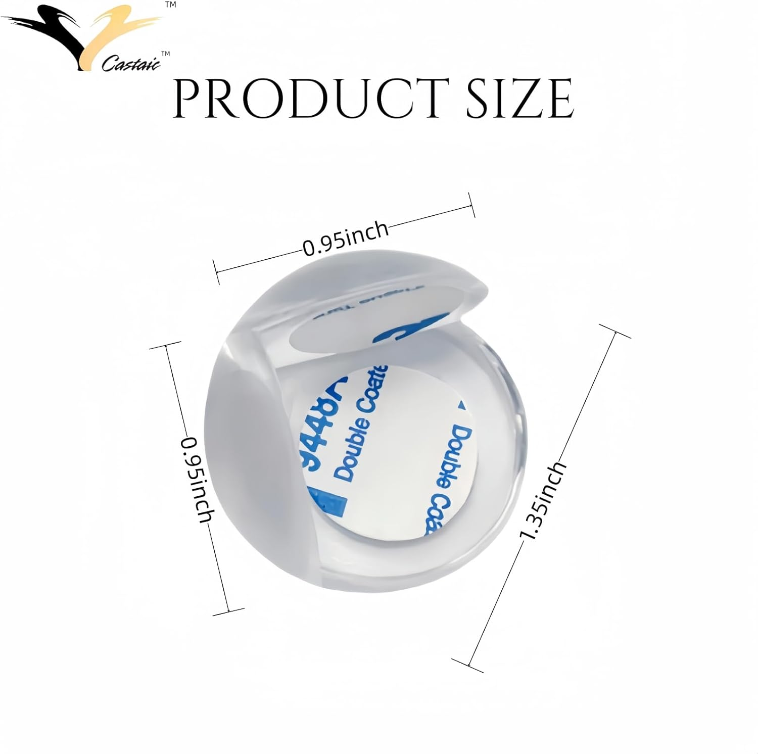 Castaic Baby Safety Corner Guard,12 Pack Table Corner Protectors for Furniture Corner Guard and Edge Safety Bumpers with Strong 3M Gel Sticker to Cover Sharp Furniture (Clear 12Pcs)