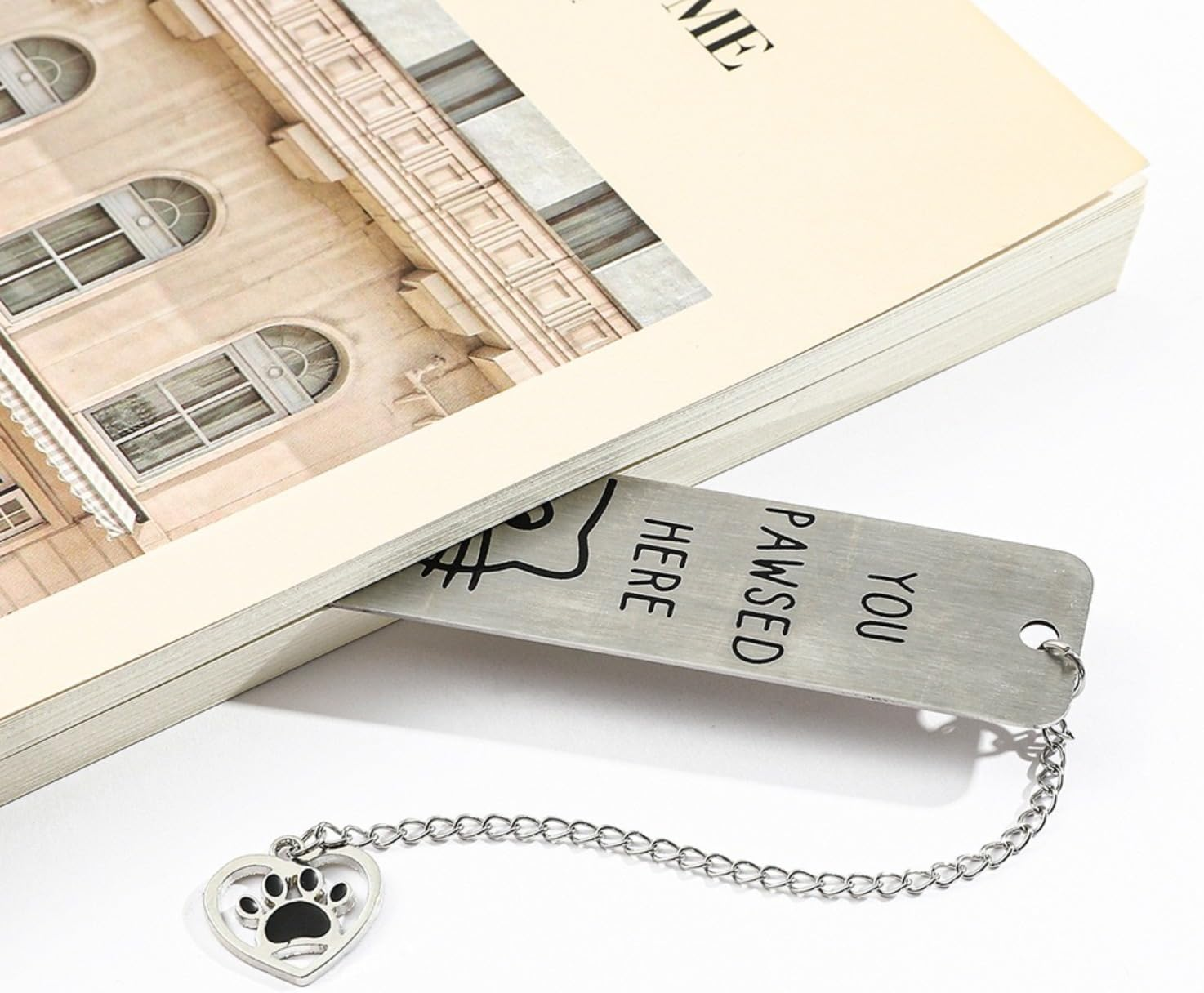 2 PCS Cute Cat Bookmark Stainless Steel Kitten Book Mark Funny Bookmarks for Women Men Teens Boys Girls image number 1