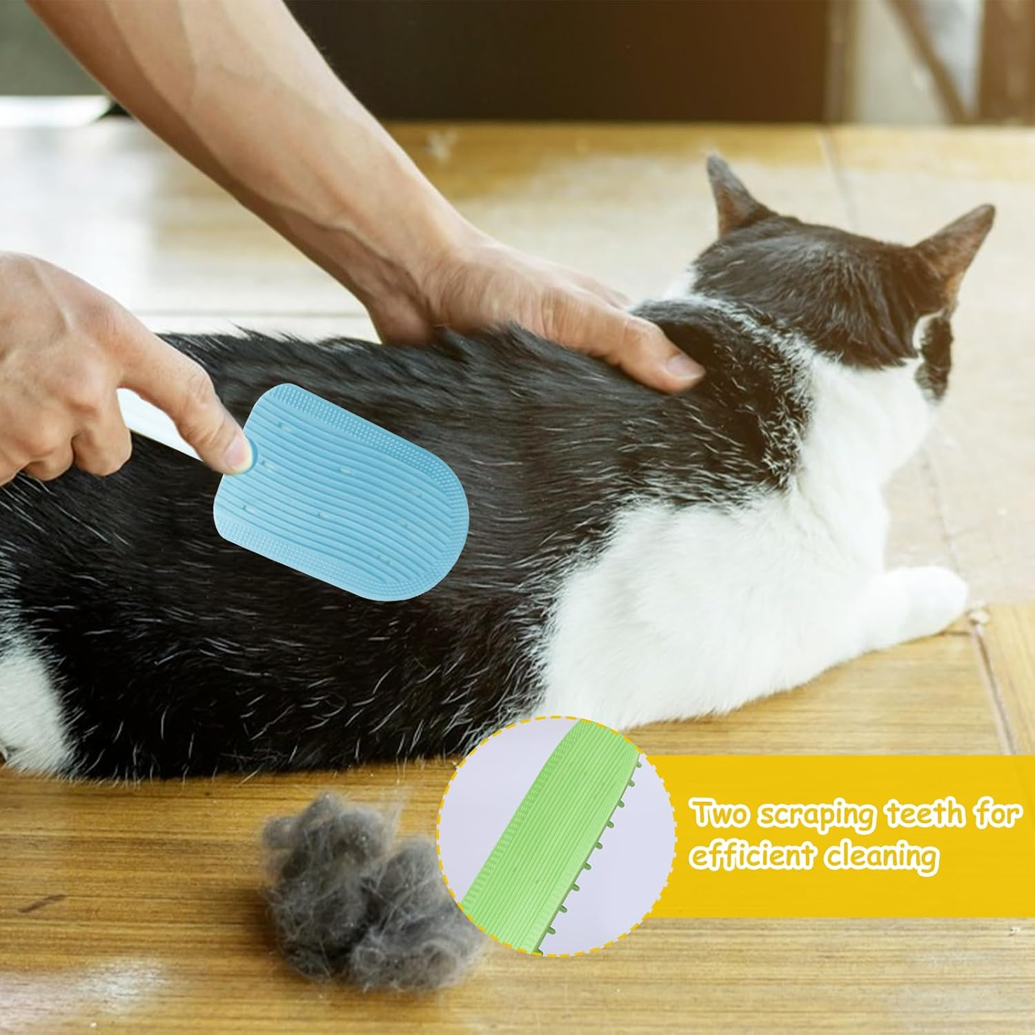 GAROMIA Cat Care Set 3 Pieces Pet Hair Remover Lint Shaver Pet Hair Remover Cat Hair Remover Cat Tongue Comb Clothes Brush Hair Comb Floating Hair for Animal Hair Knitted Carpet image number 5