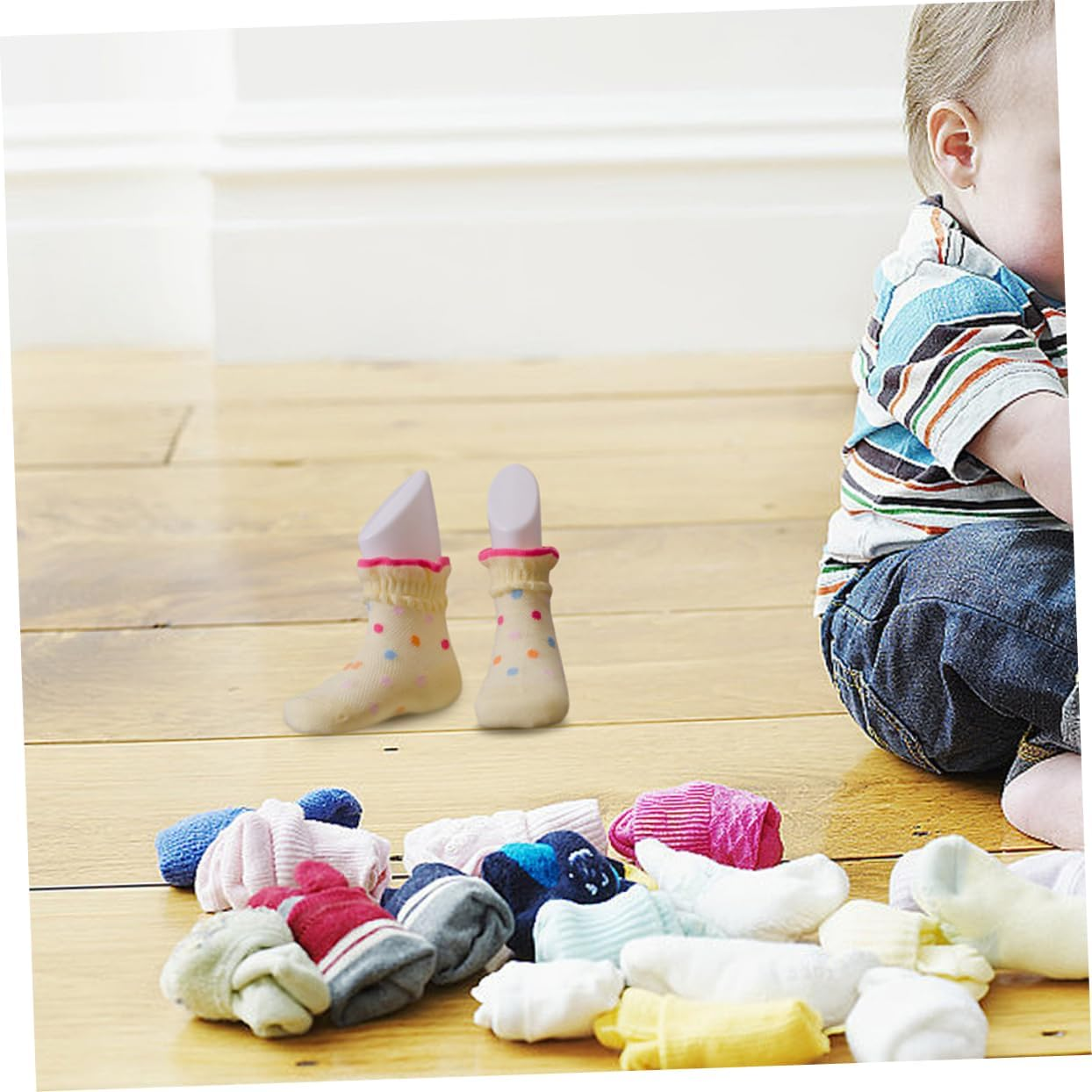 Sosoport 2Pairs Boy Girl Boys and Girls Foot Mannequin Display Socks Foot Model Retail Store image number 4