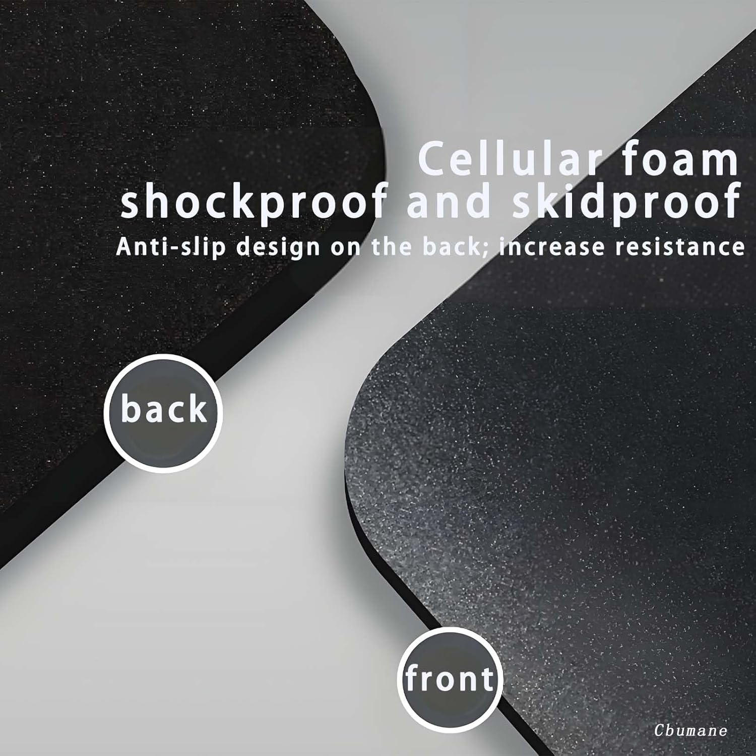 Exercise Equipment Mat | Bike Trainer Elliptical Treadmill Mat | Walking Pad Treadmill | 55L*27W*0.23Th | Bike Mat Indoor | Stationary Bike Mat | Exercise Gym Pad Floor image number 6