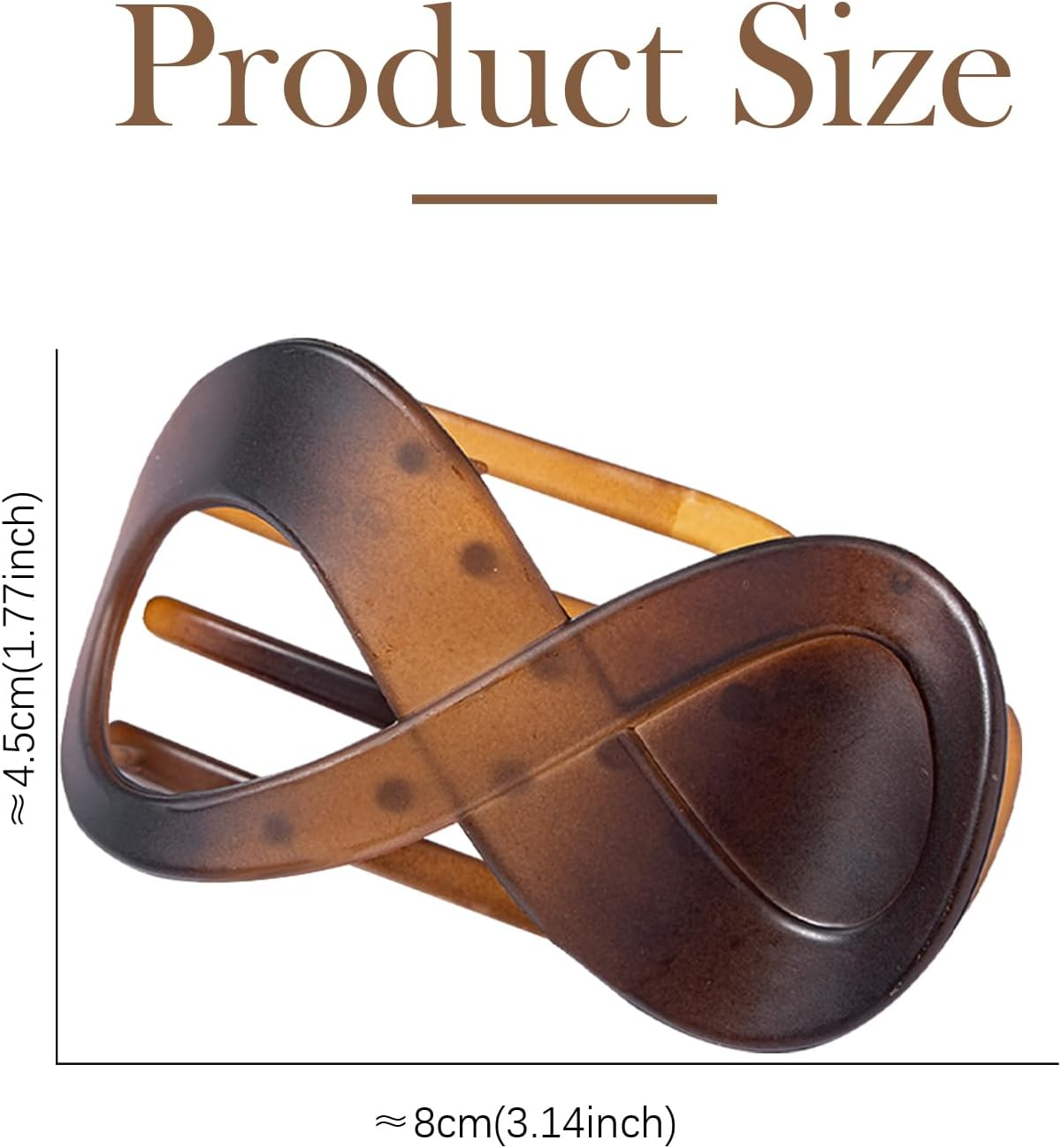 Pack of 3 Hair Clips, Women'S Tortoiseshell Non-Slip Hair Clips, Thin Elegant Hair Accessory Hair Accessory Women Girls Big Hair Clip (Black/Brown/Coffee Colour) image number 5