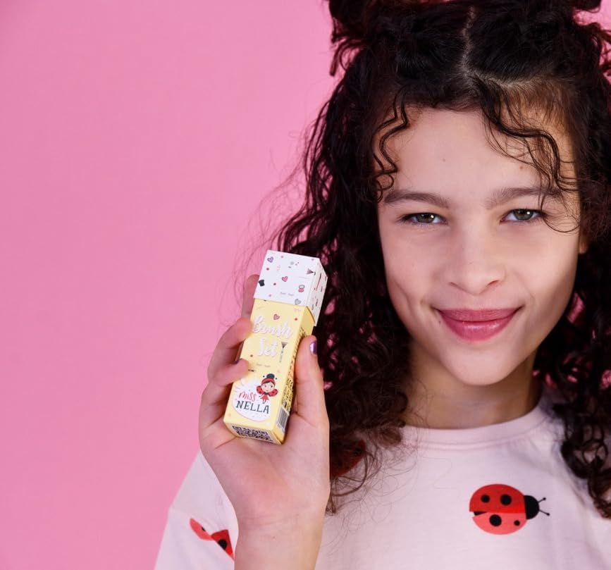 Miss Nella Make up Brush Set for Kids, 4 Kid Size Pink Brushes, 2 Eye Shadow Applicators, Blush Brush, Blending Brush, Perfect for Little Hands image number 2