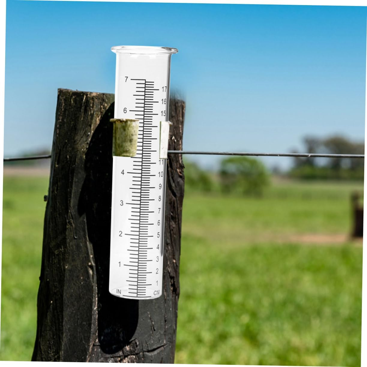 4Pcs Transparent Glass Rain Gauge Tubes with Design Accurate Rain Measuring Tools for Garden Lawn Patio Wear-Resistant Outdoor Collectors image number 6