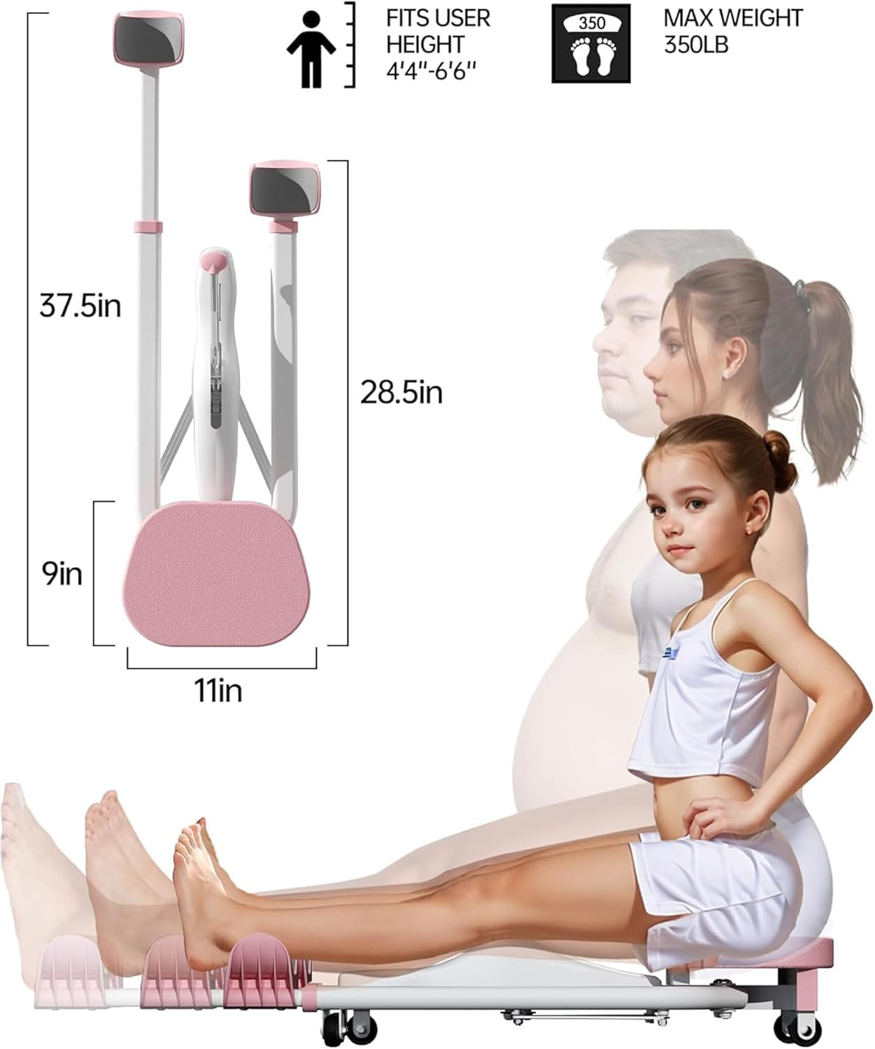 Split Machine, Leg Stretcher Machine to Improve Flexibility and Quality of Stretching, Equipment Suitable for Ballet, Cheerleading Dance, Gymnastics and Other Sports image number 4