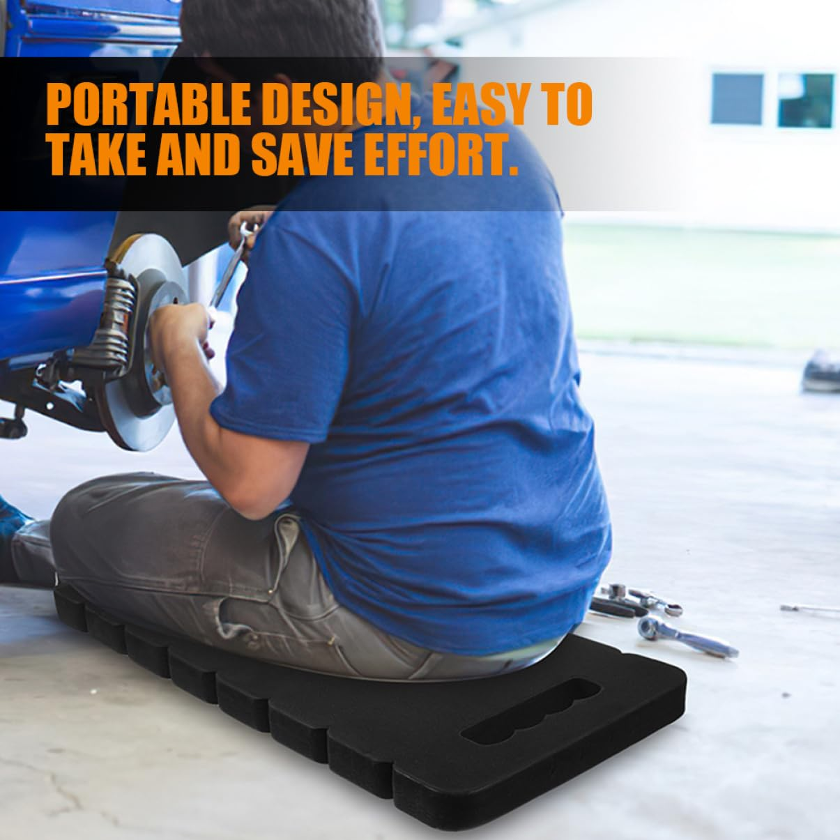 Yardenfun 2Pcs Eva Garden Kneeling Pads Thick Knee Cushions for Gardening and Outdoor Use 45X21X2.5Cm Black Lightweight Protective Mats image number 3