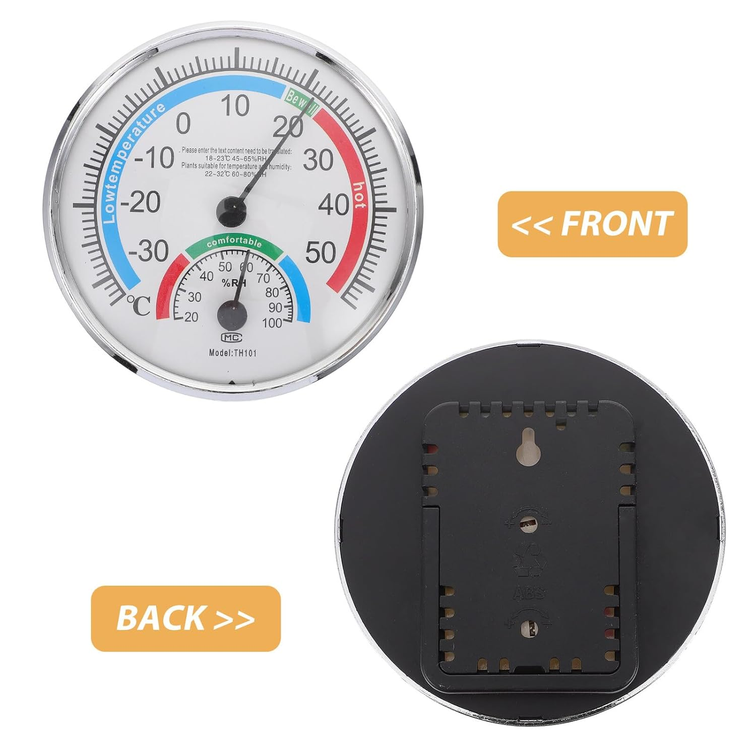 BESPORTBLE Hygrothermograph Thermometer Precise Indoor Outdoor Temperature and Humidity Gauge for Sauna Patio Swimming Pool Monitoring image number 1