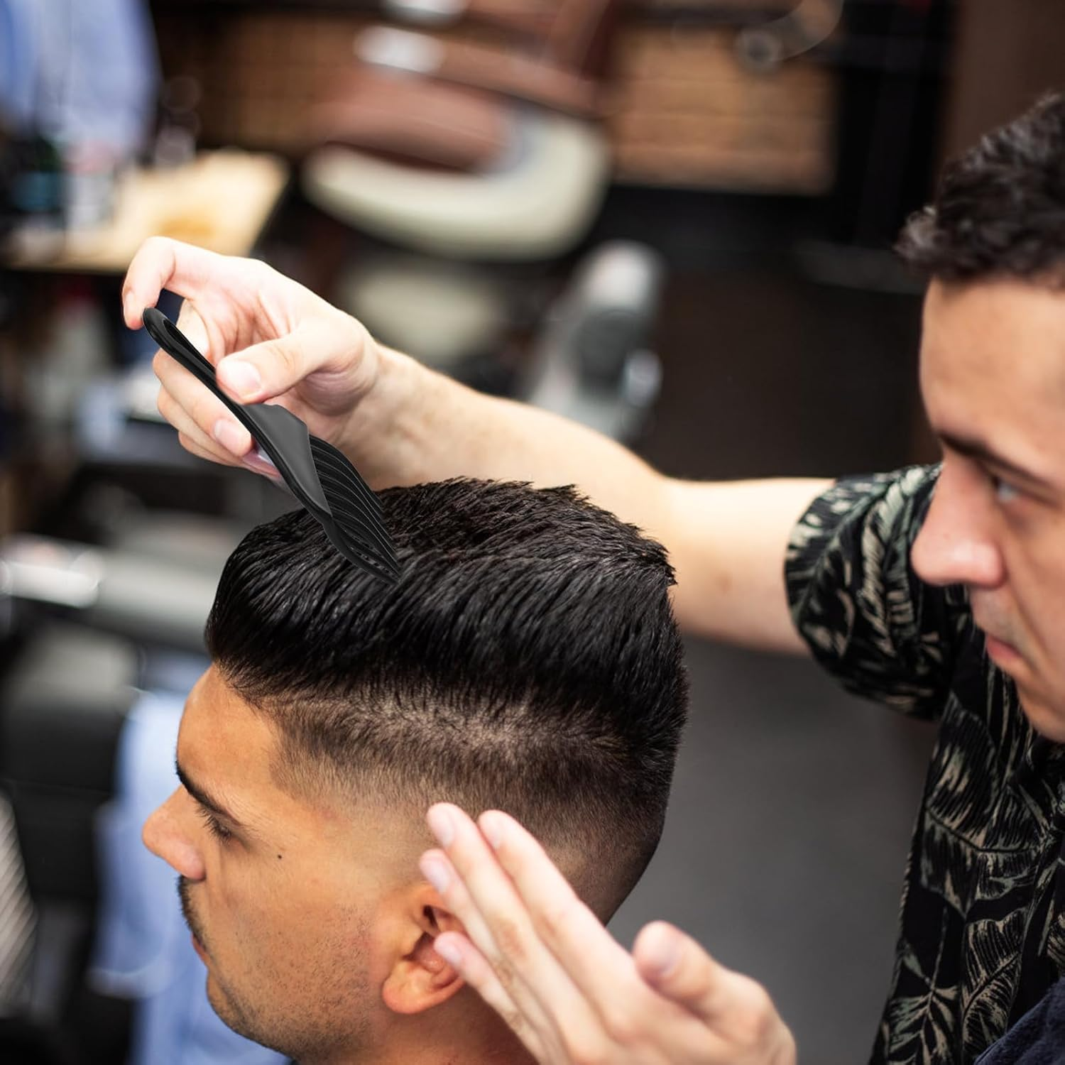 2 Pcs Afro Comb Set: Large and Small Plastic Wide-Tooth Picks for Curly, Natural Hair Styling, Detangling Wigs and Braids